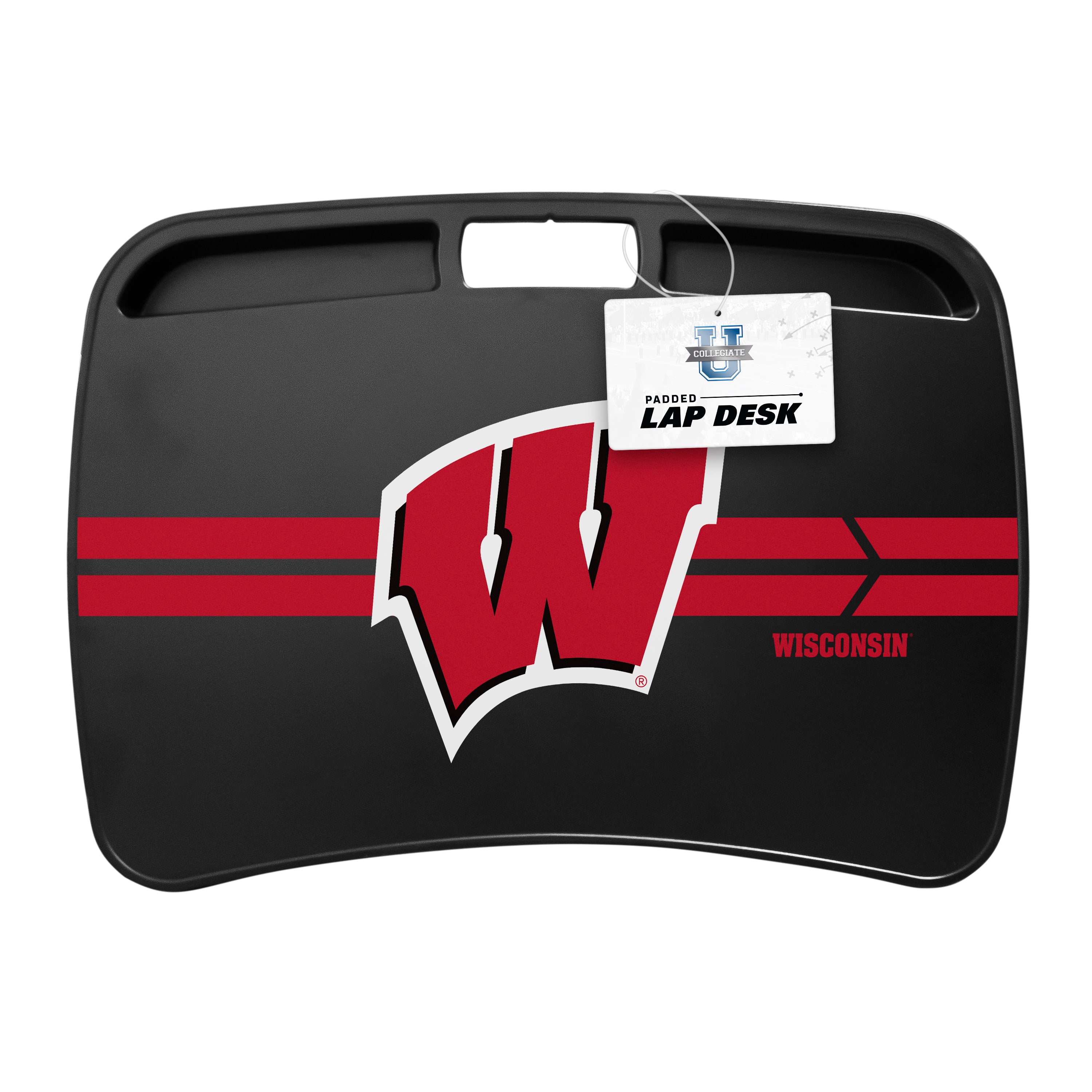 Wisconsin Badgers NCAA Portable Lap Desk with Memory Foam