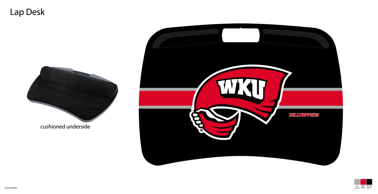 Western Kentucky Hilltoppers NCAA Portable Lap Desk with Memory Foam