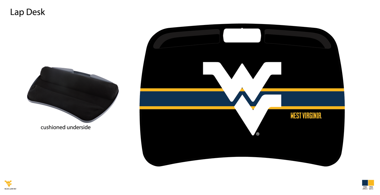 West Virginia Mountaineers NCAA Portable Lap Desk with Memory Foam