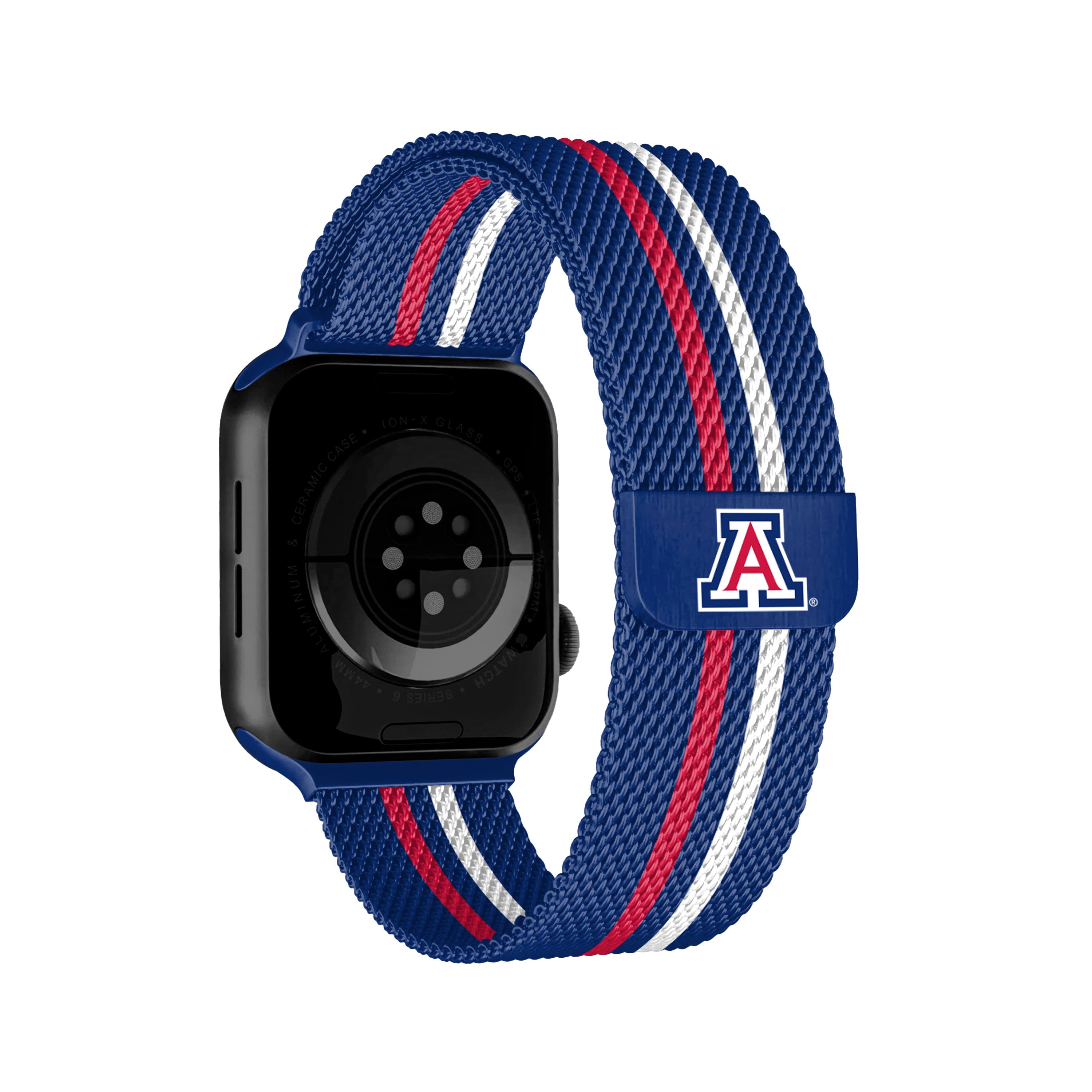 Arizona Wildcats NCAA Striped Metallic Watch Band (38mm)