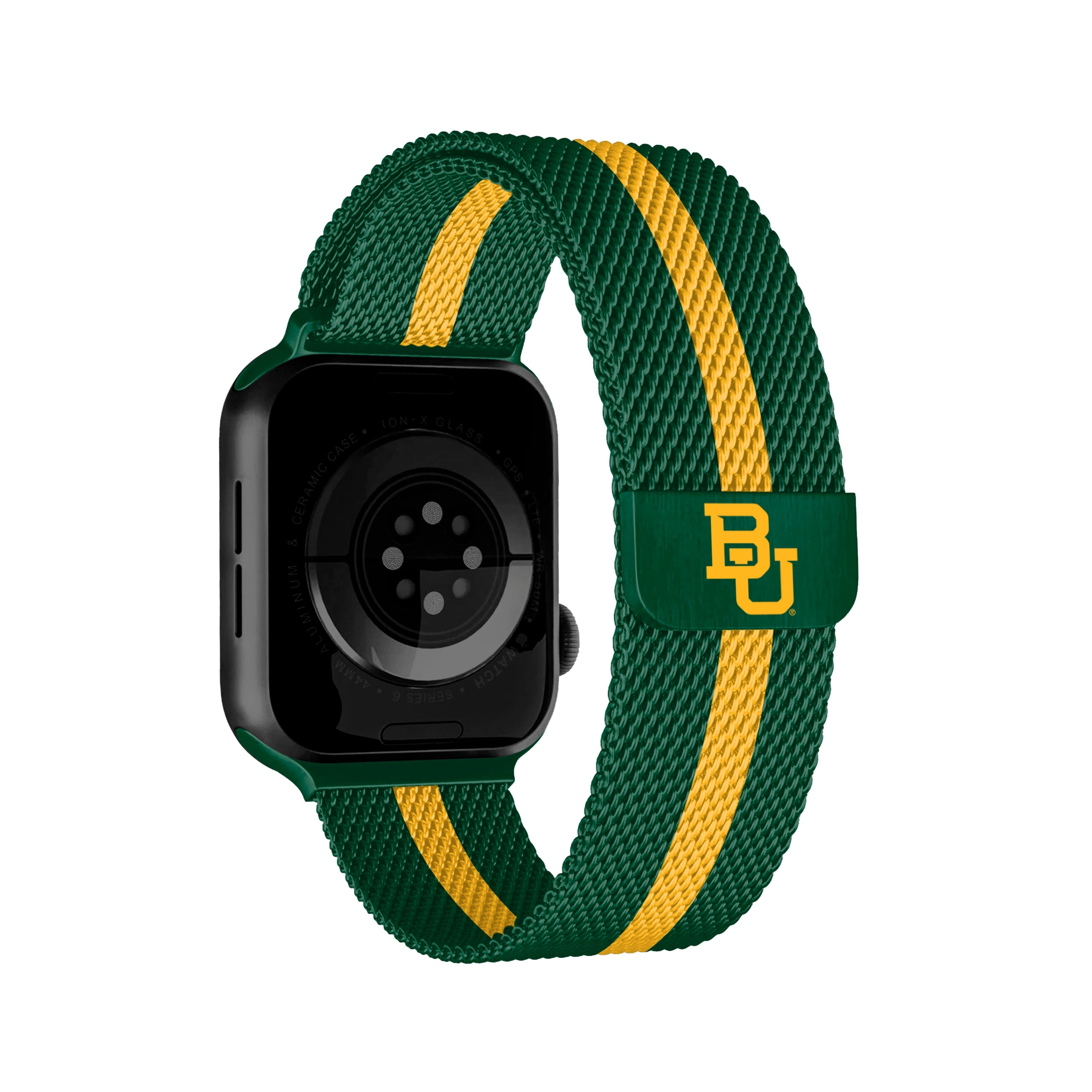 Baylor Bears NCAA Striped Metallic Watch Band (38mm)