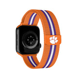 Clemson Tigers NCAA Striped Metallic Watch Band (38mm)