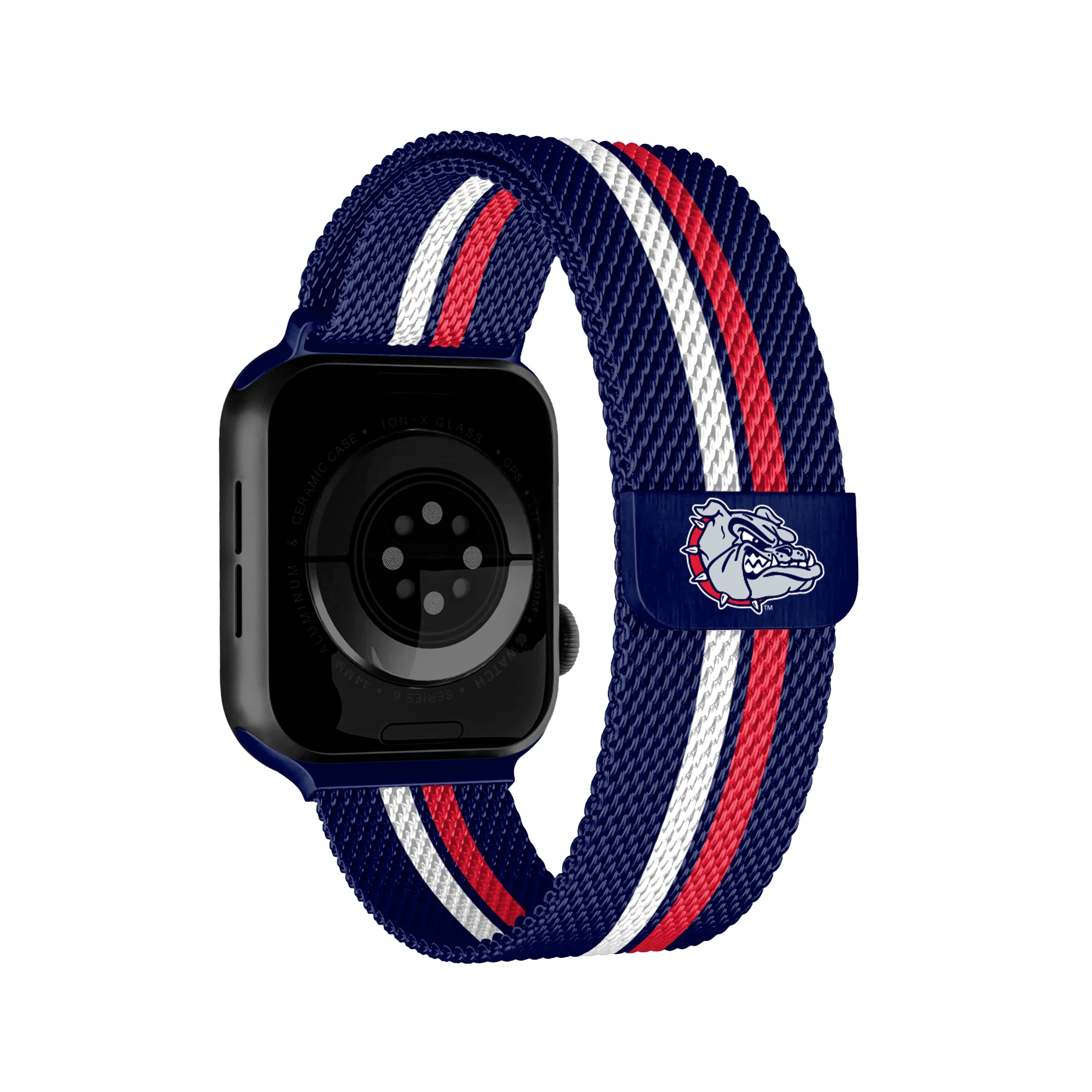 Gonzaga Bulldogs NCAA Striped Metallic Watch Band (38mm)