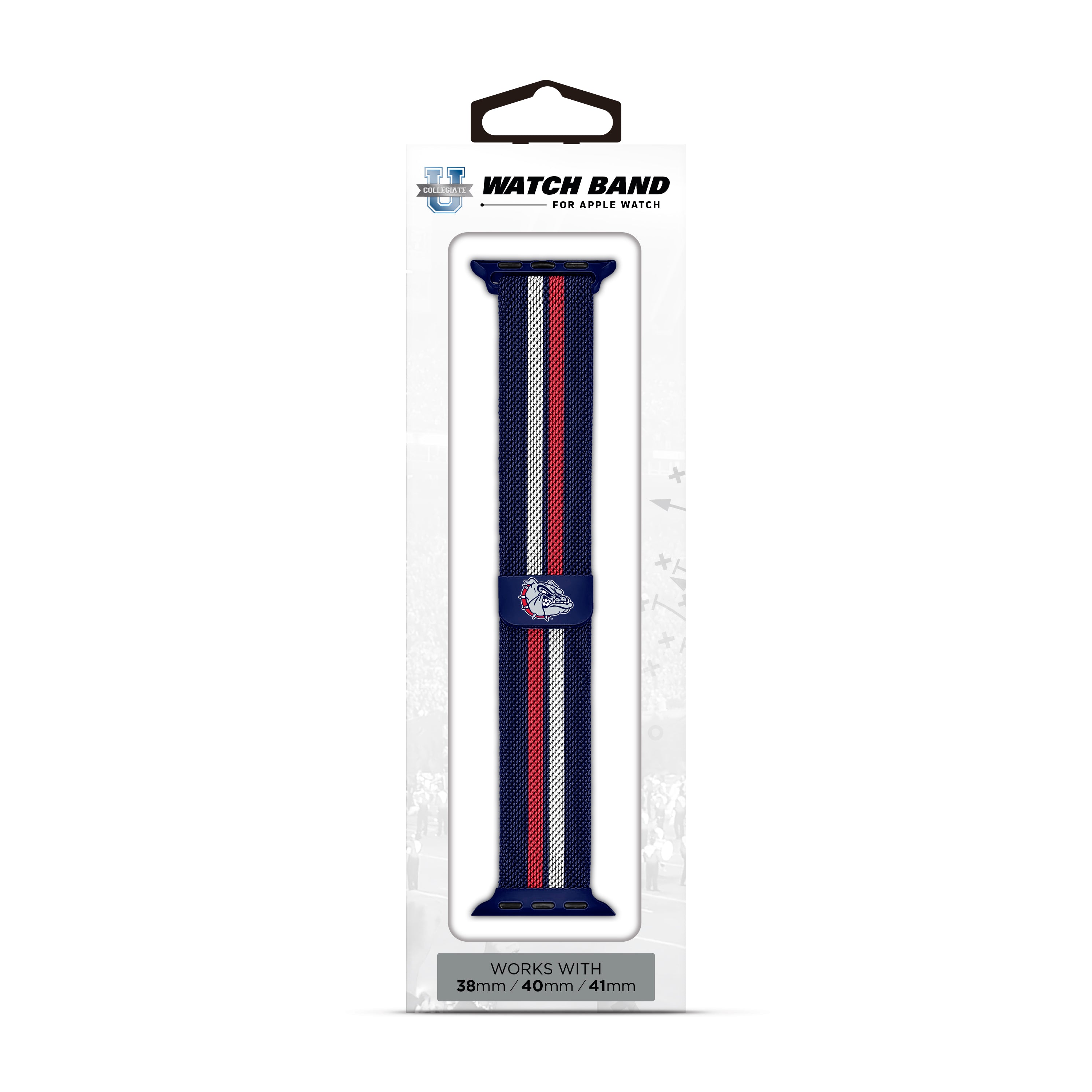 Gonzaga Bulldogs NCAA Striped Metallic Watch Band (38mm)