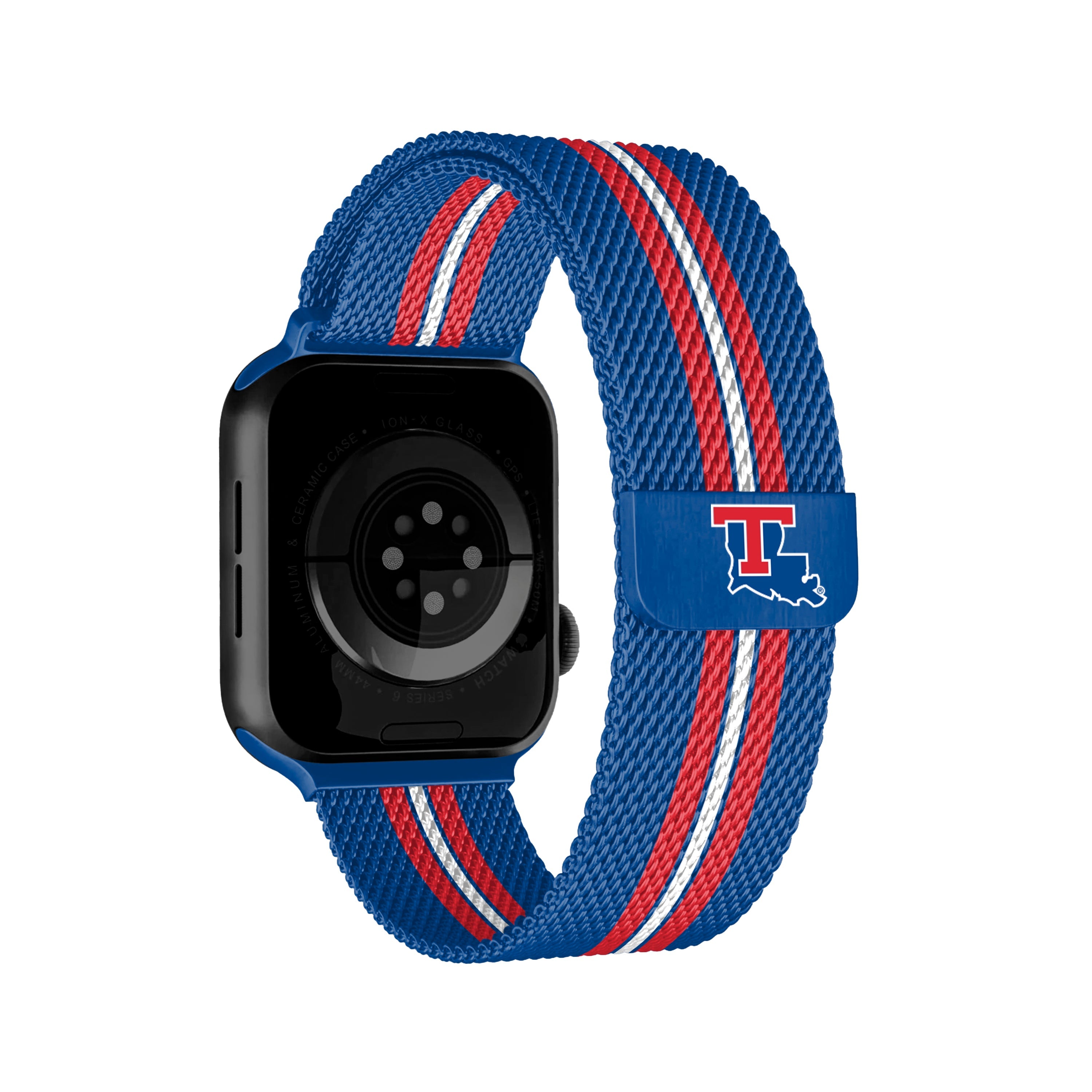 Louisiana Tech Bulldogs NCAA Striped Metallic Watch Band (38mm)