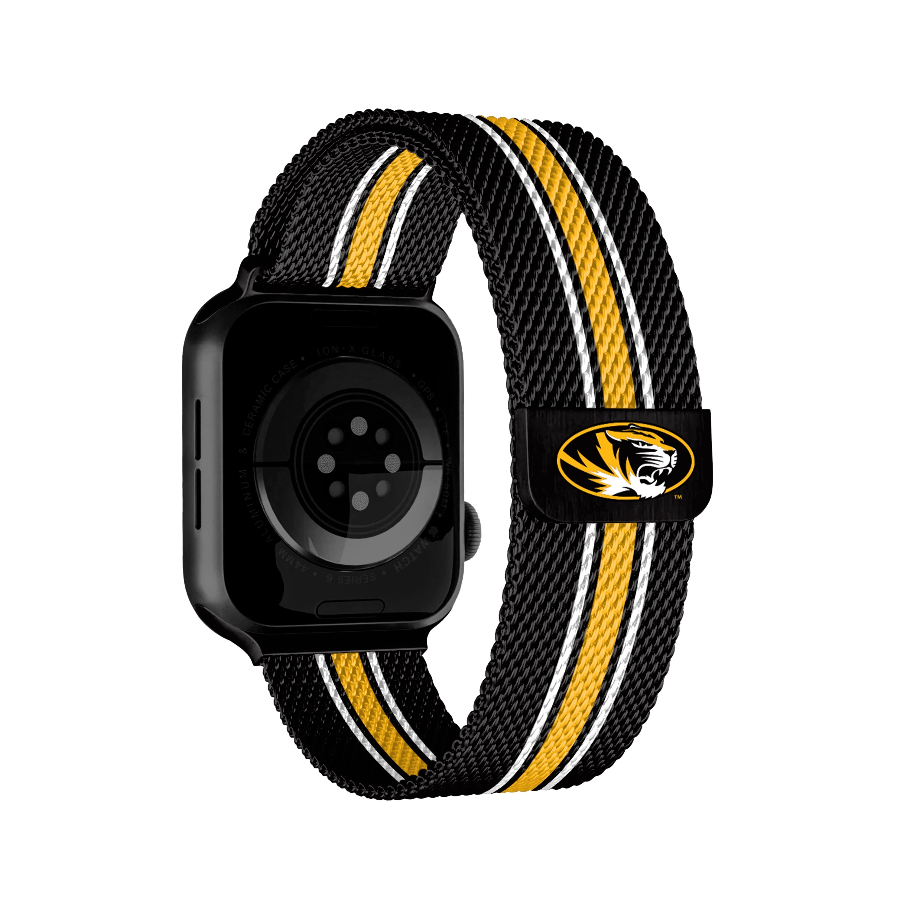 Missouri Tigers NCAA Striped Metallic Watch Band (38mm)