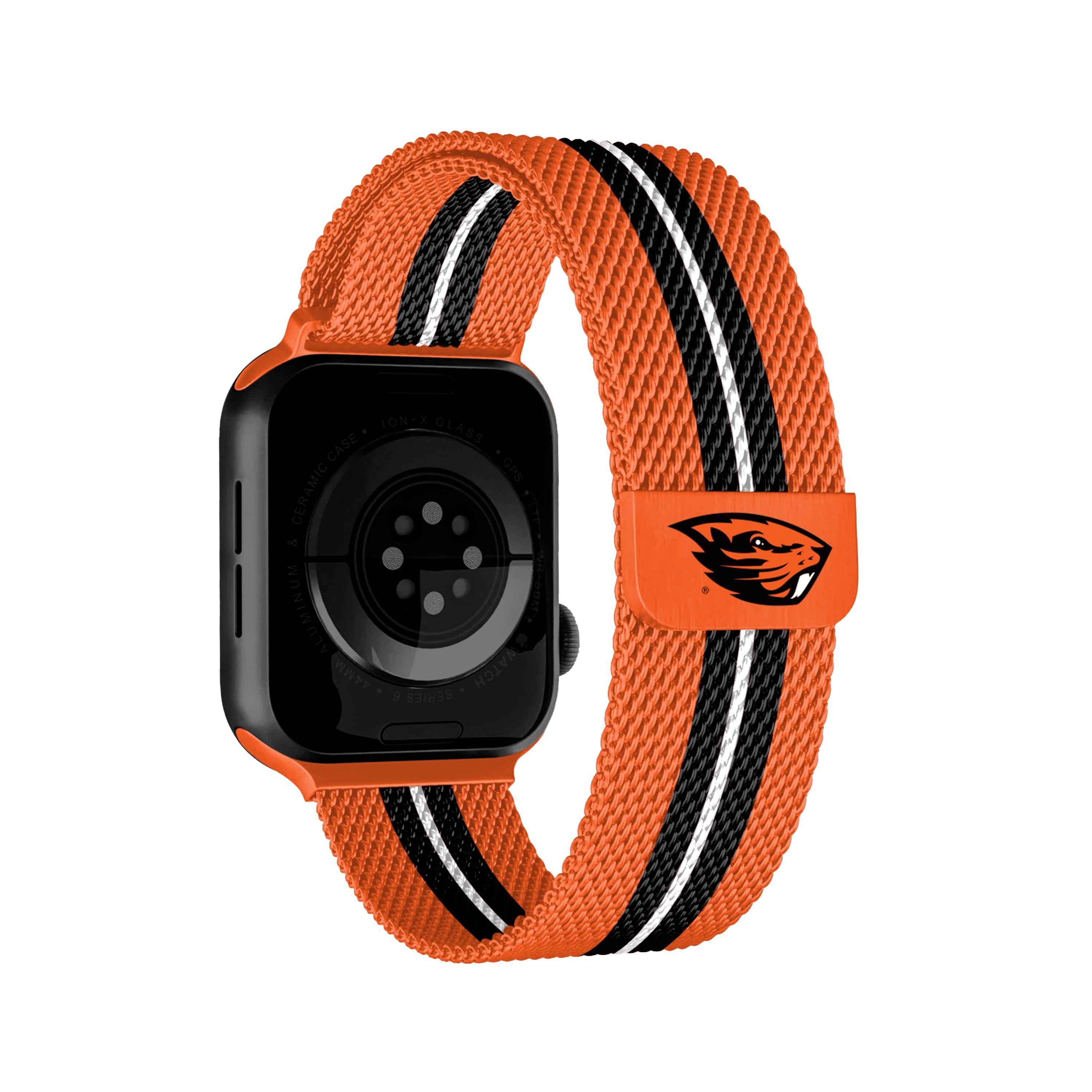 Oregon State Beavers NCAA Striped Metallic Watch Band (38mm)