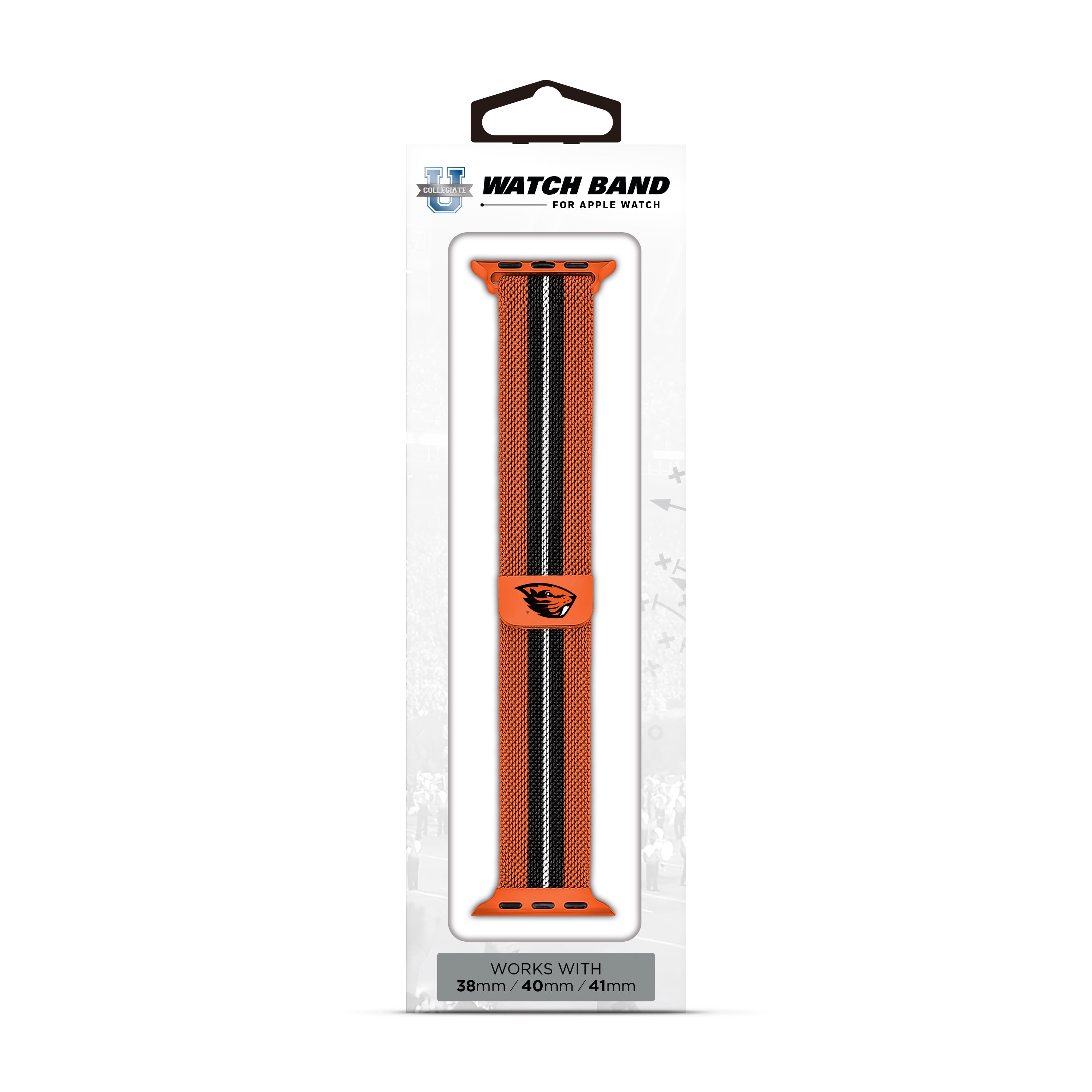 Oregon State Beavers NCAA Striped Metallic Watch Band (38mm)