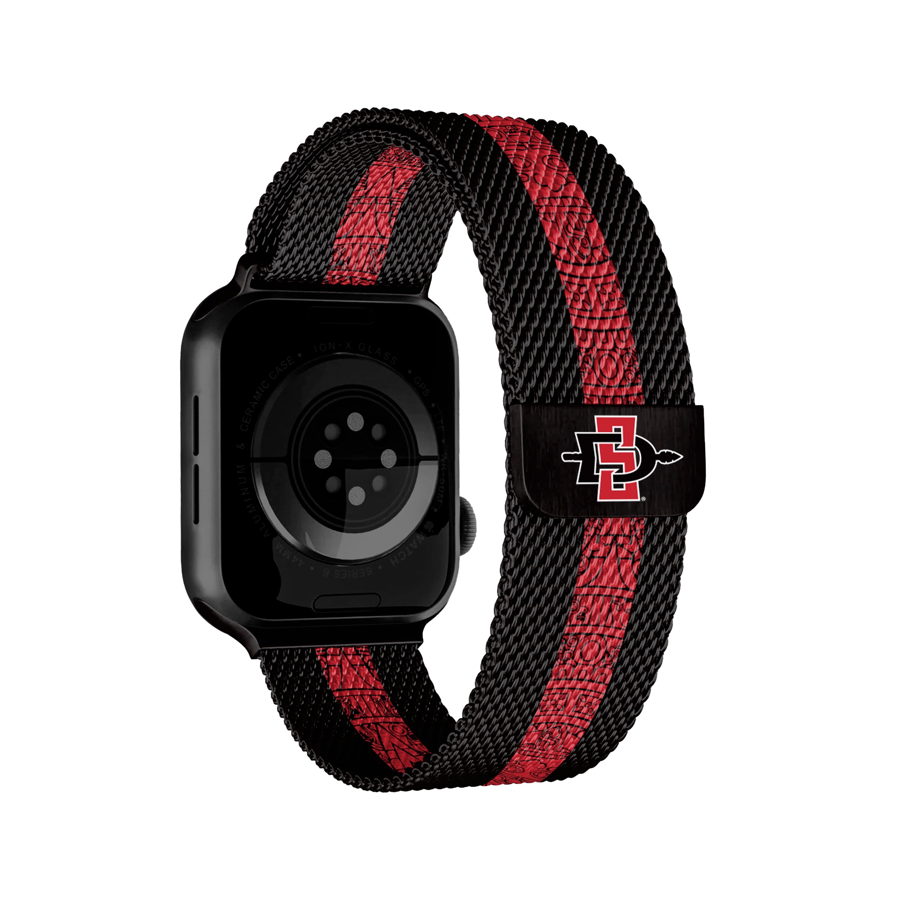 San Diego State Aztecs NCAA Striped Metallic Watch Band (38mm)