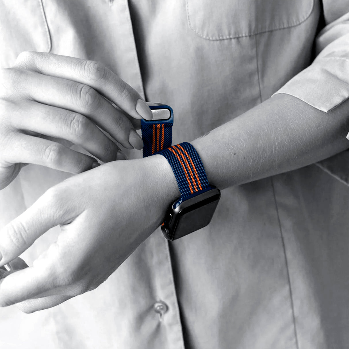 Utsa Roadrunners NCAA Striped Metallic Watch Band (38mm)