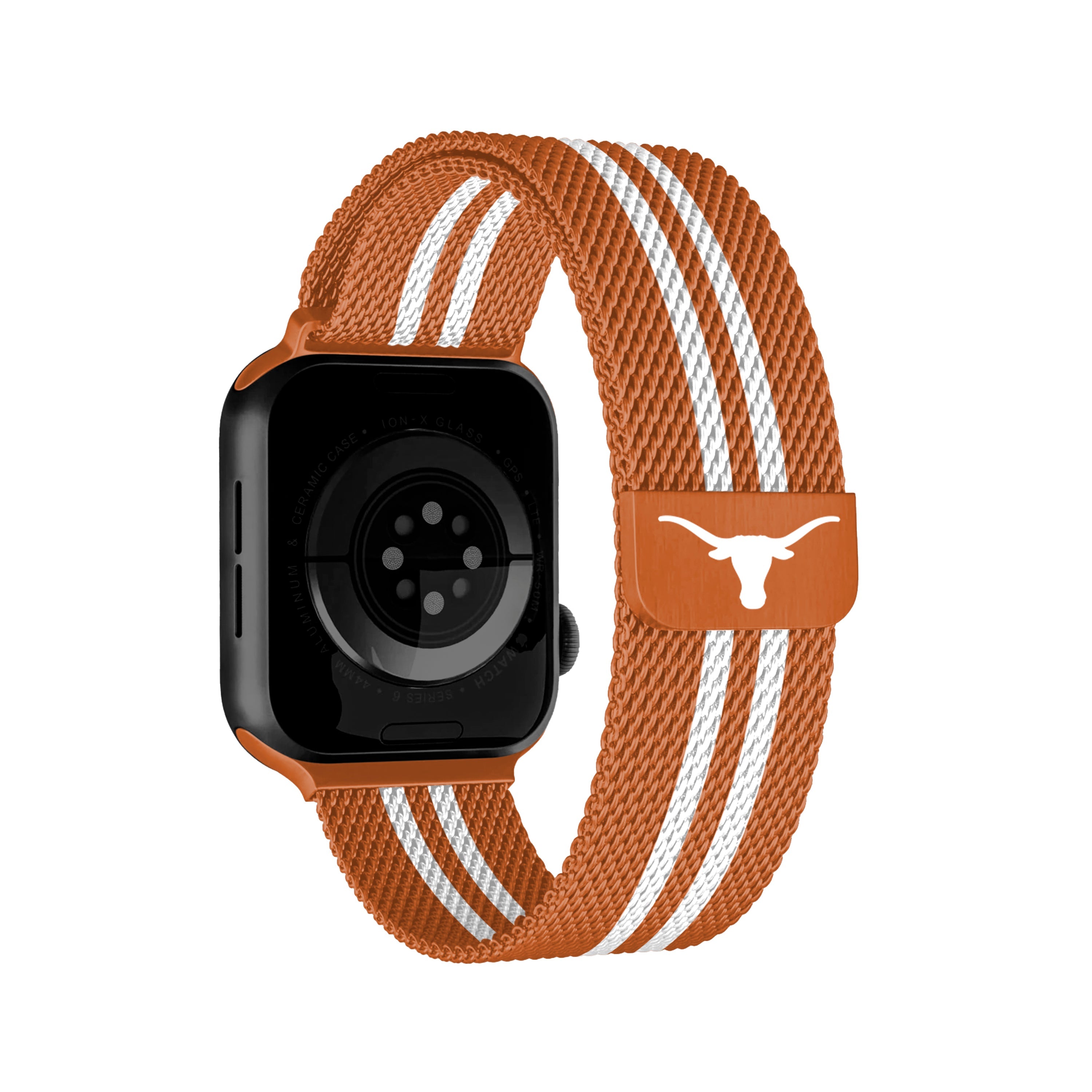 Texas Longhorns NCAA Striped Metallic Watch Band (38mm)