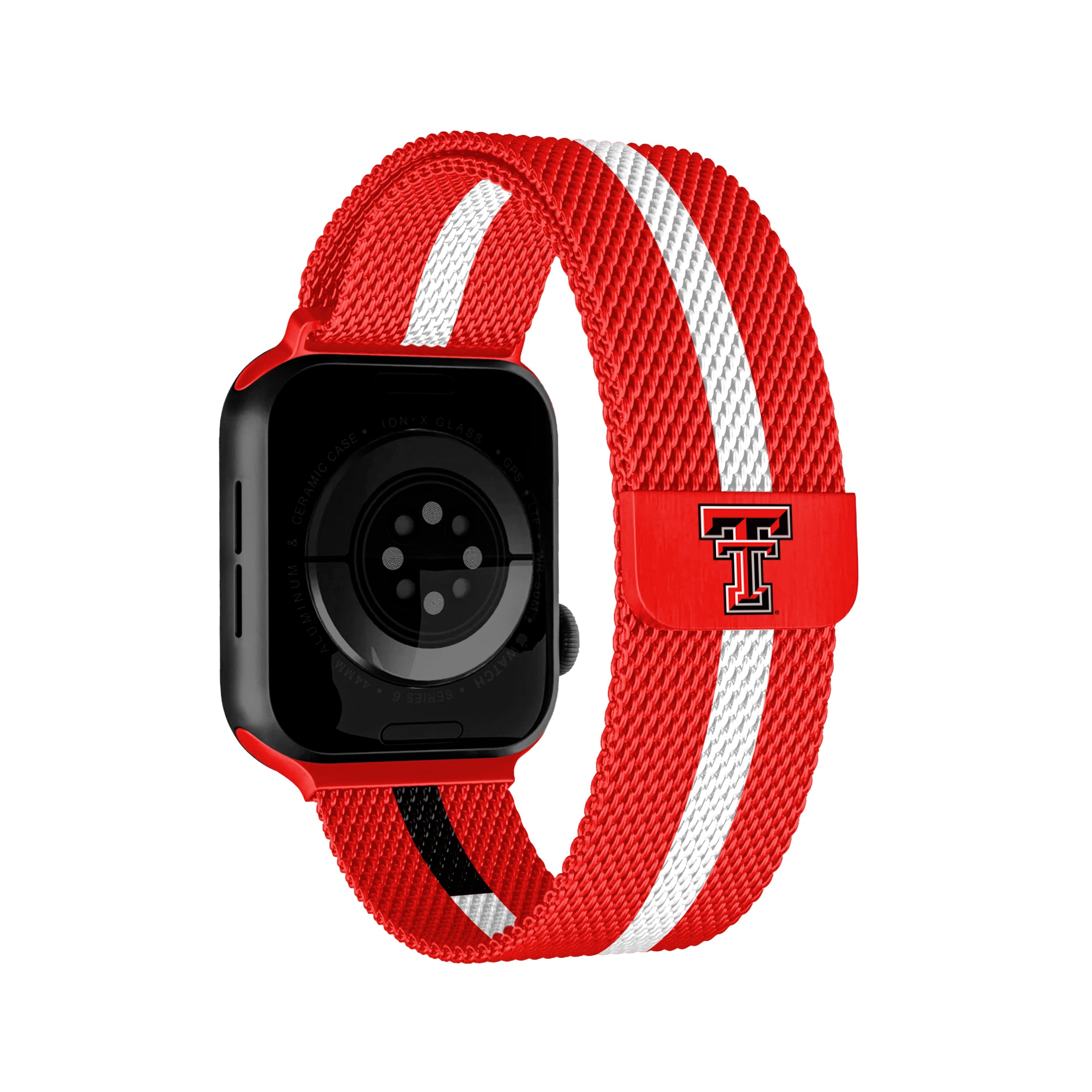 Texas Tech Red Raiders NCAA Striped Metallic Watch Band (38mm)