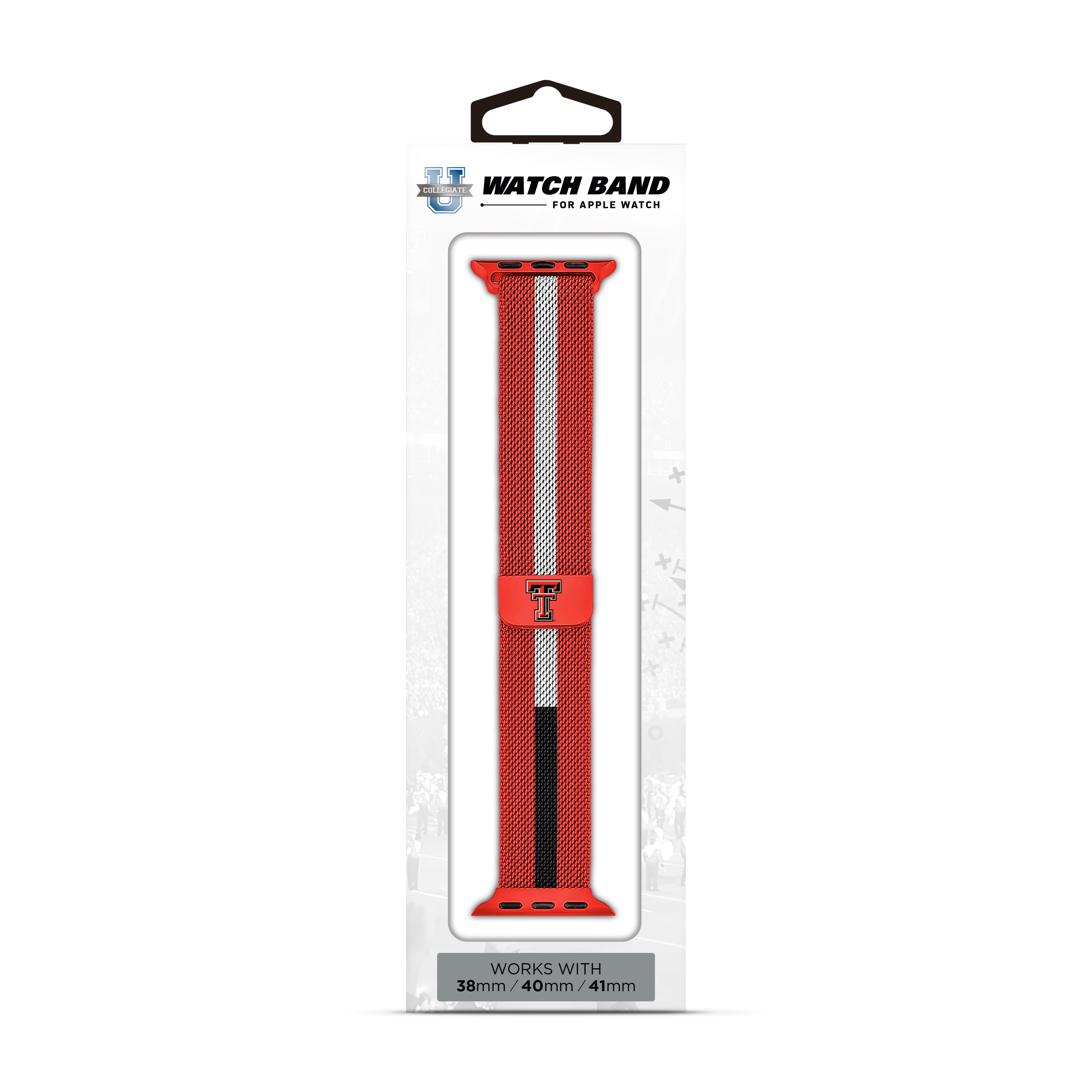 Texas Tech Red Raiders NCAA Striped Metallic Watch Band (38mm)