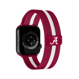 Alabama Crimson Tide NCAA Striped Metallic Watch Band (38mm)