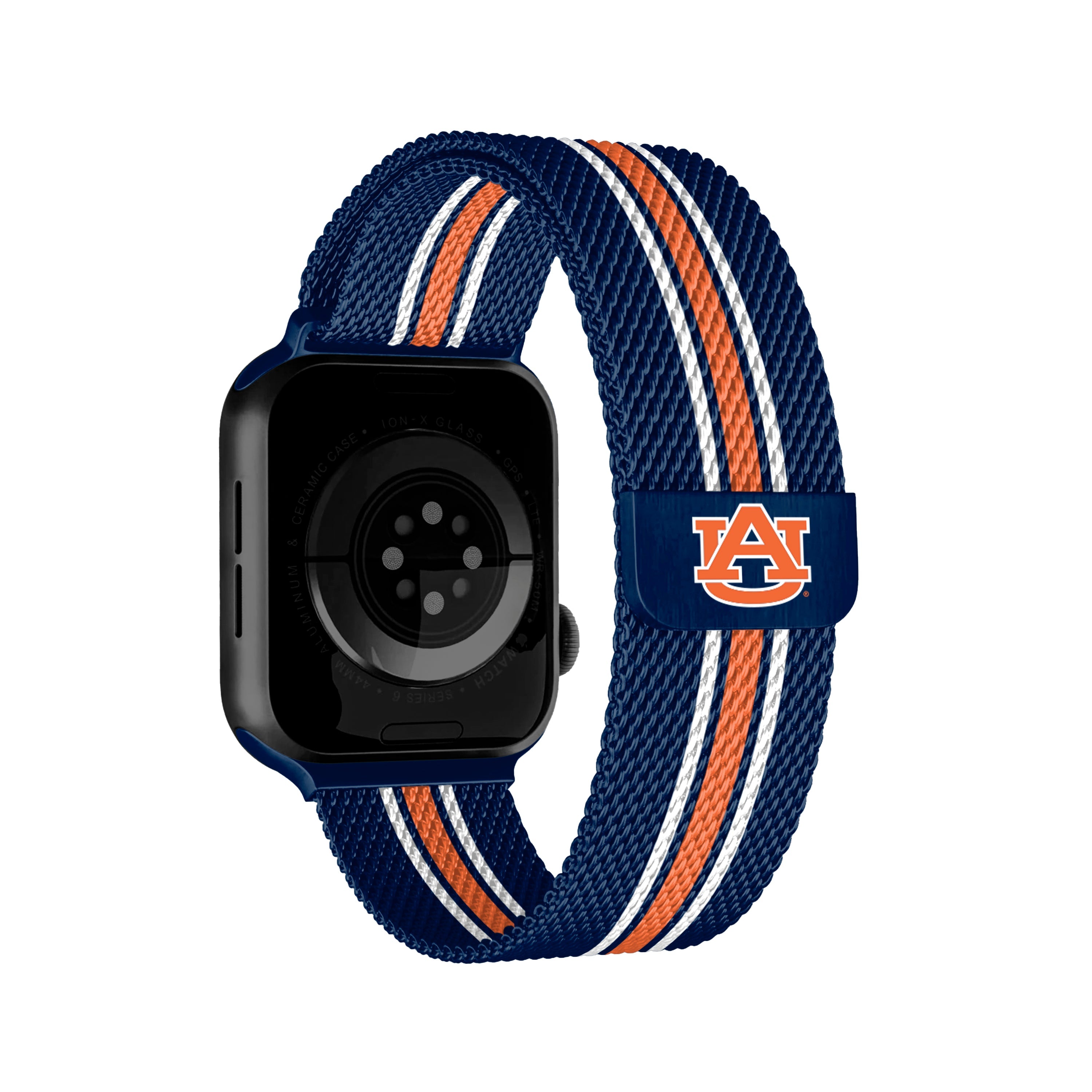 Auburn Tigers NCAA Striped Metallic Watch Band (38mm)