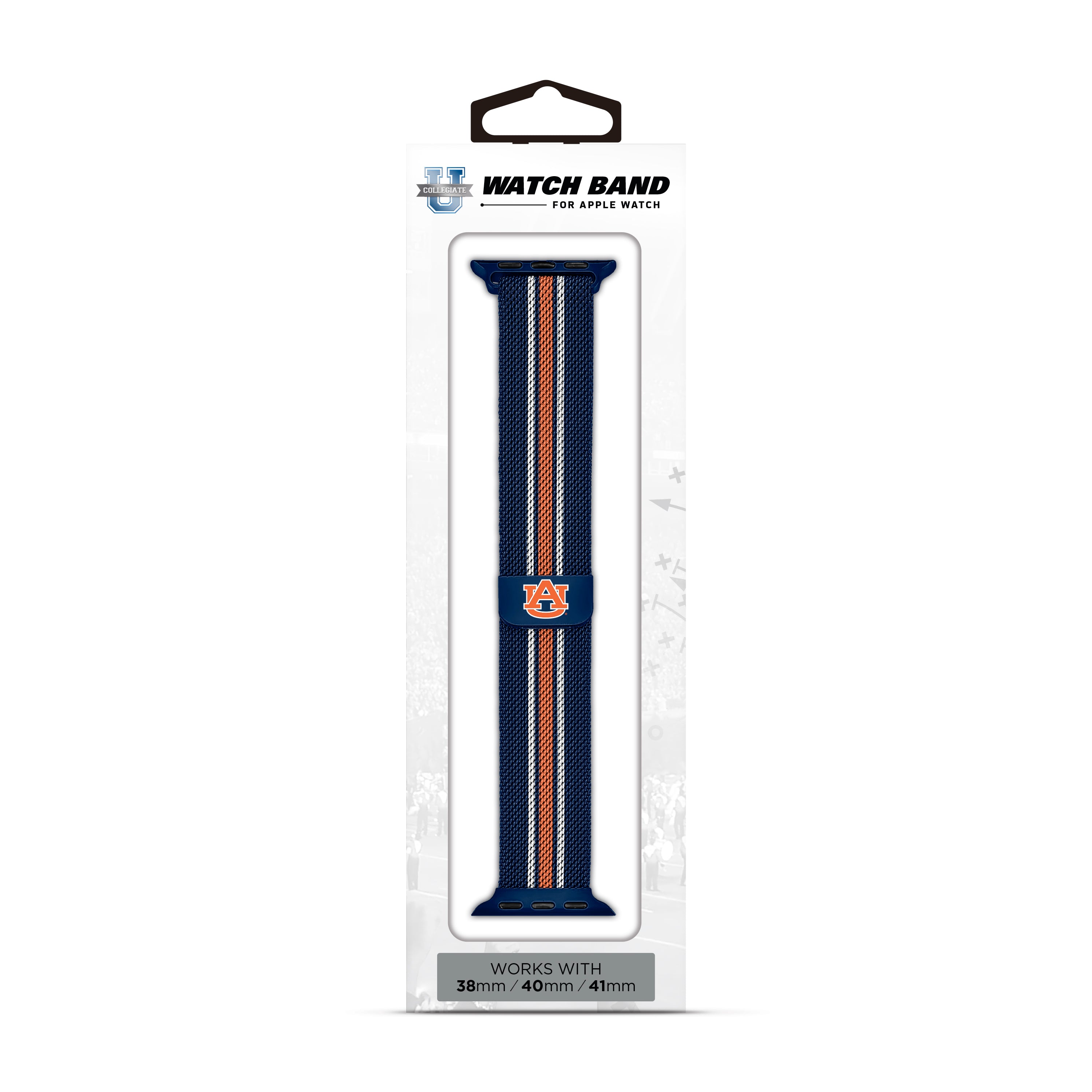 Auburn Tigers NCAA Striped Metallic Watch Band (38mm)