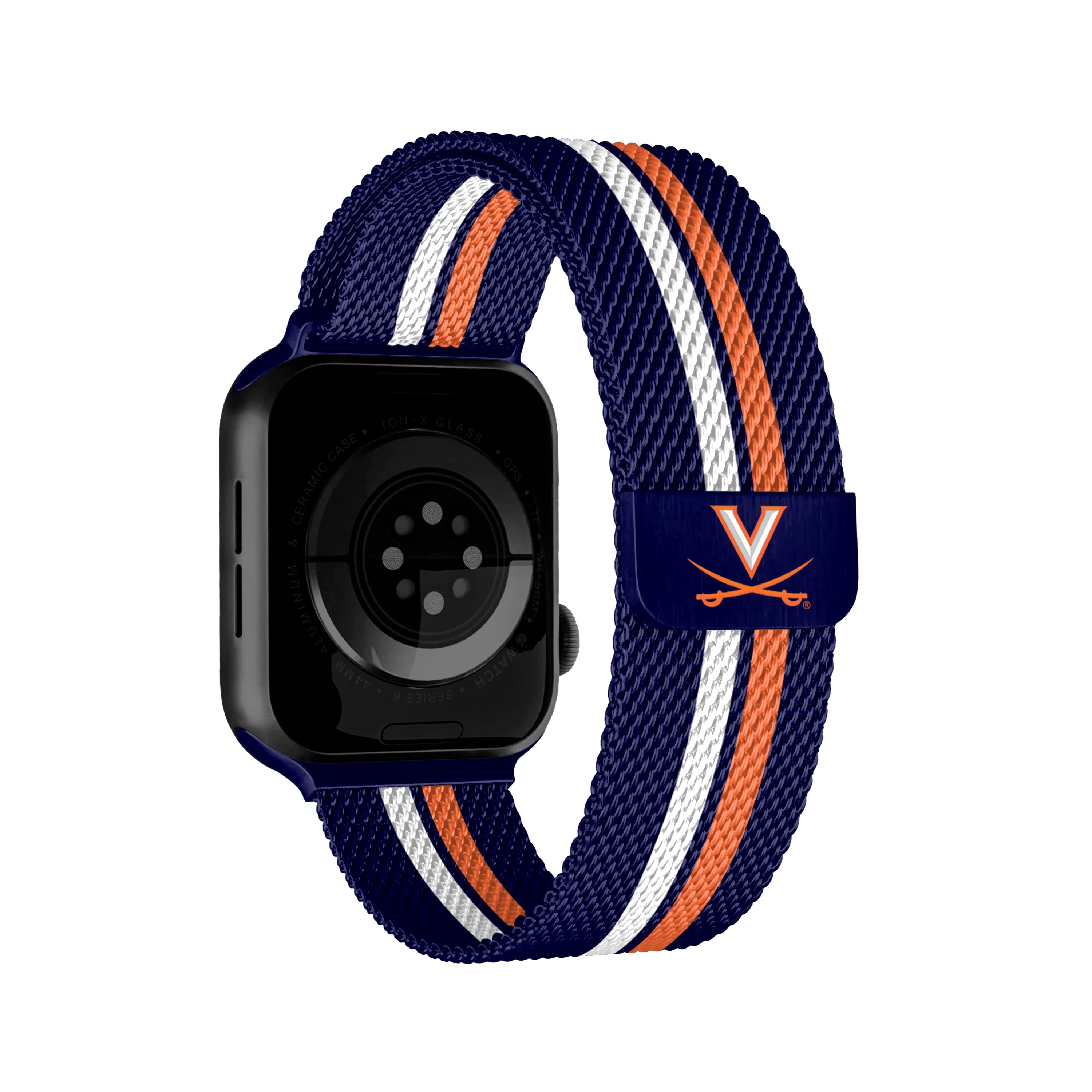 Virginia Cavaliers NCAA Striped Metallic Watch Band (38mm)