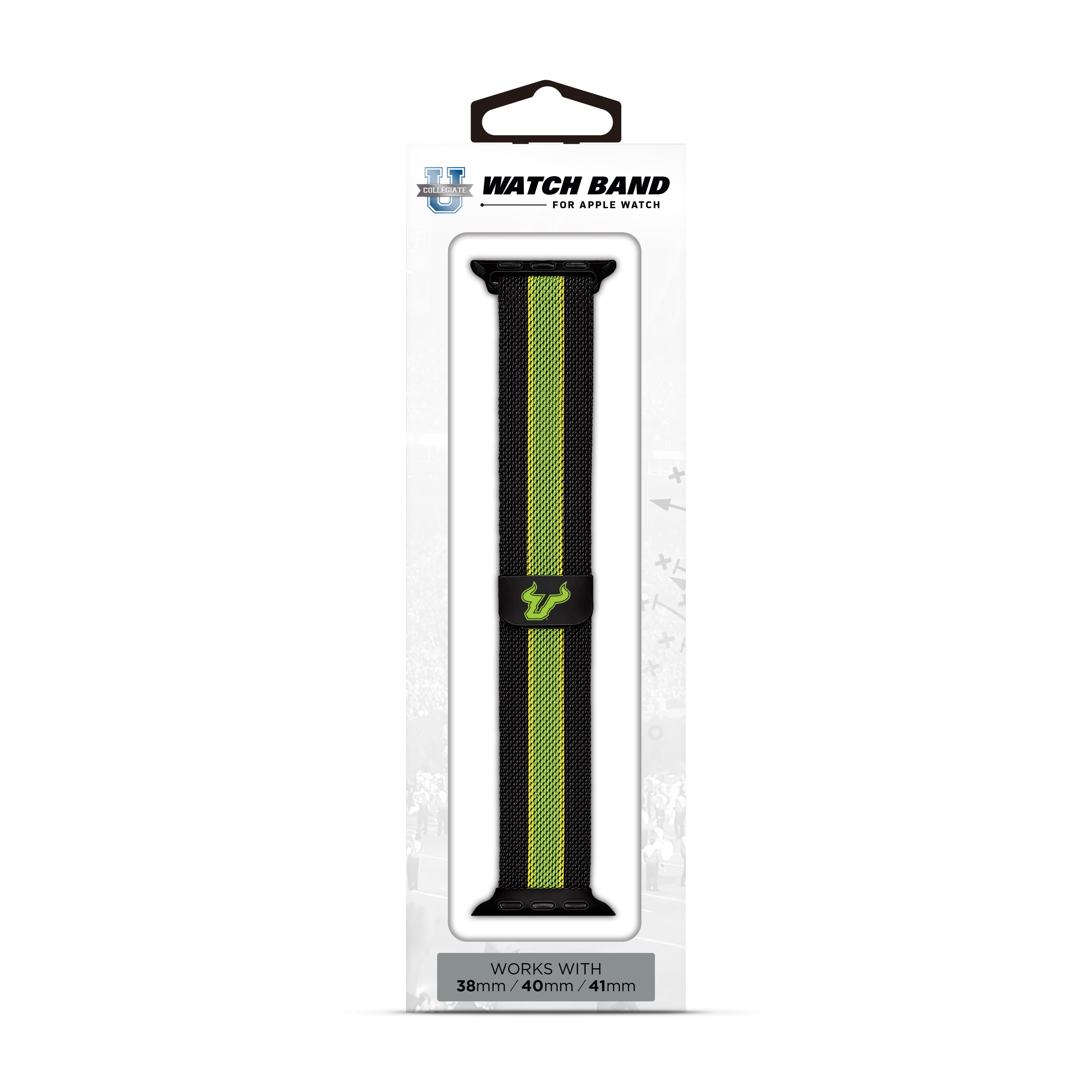 South Florida Bulls NCAA Striped Metallic Watch Band (38mm)