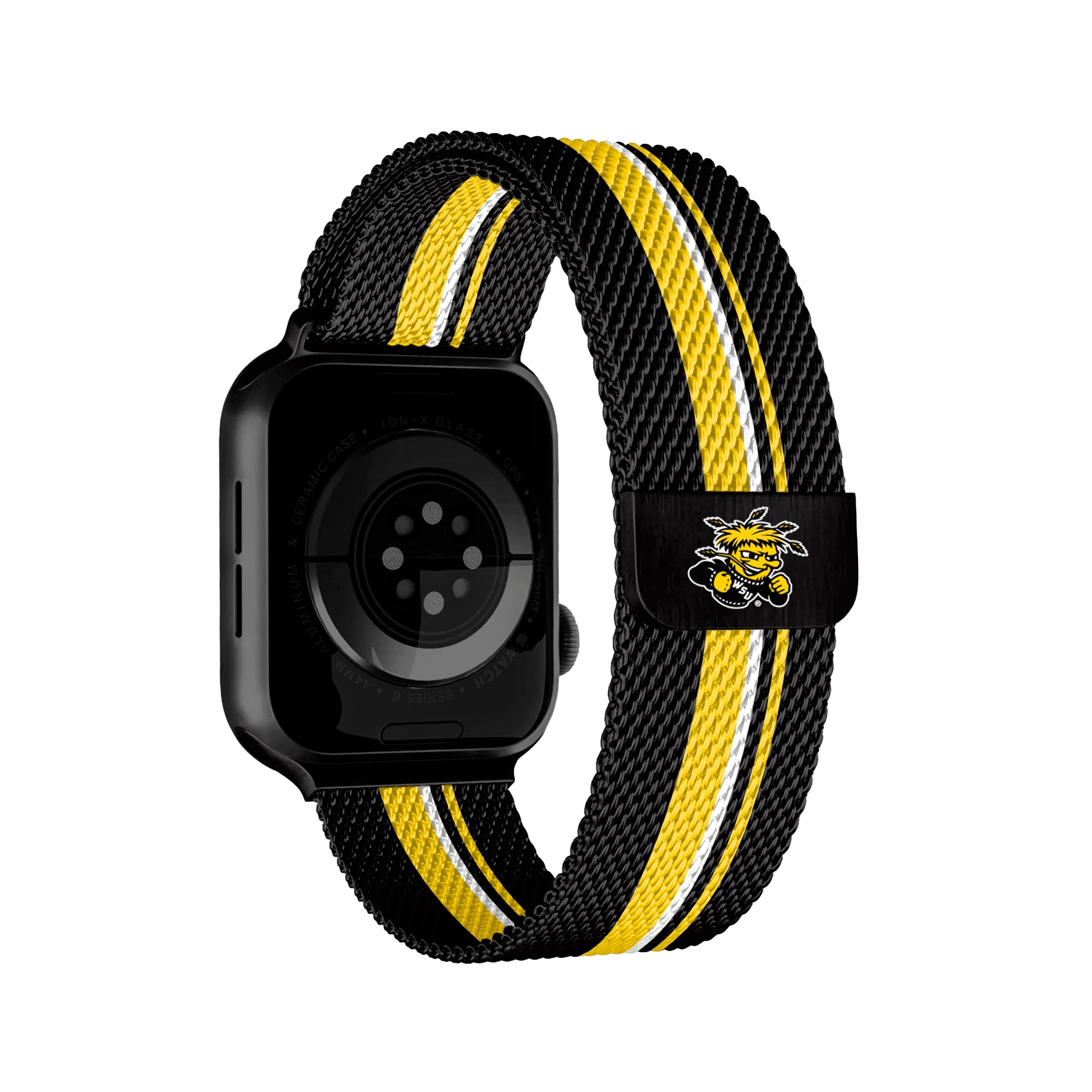 Wichita State Shockers NCAA Striped Metallic Watch Band (38mm)