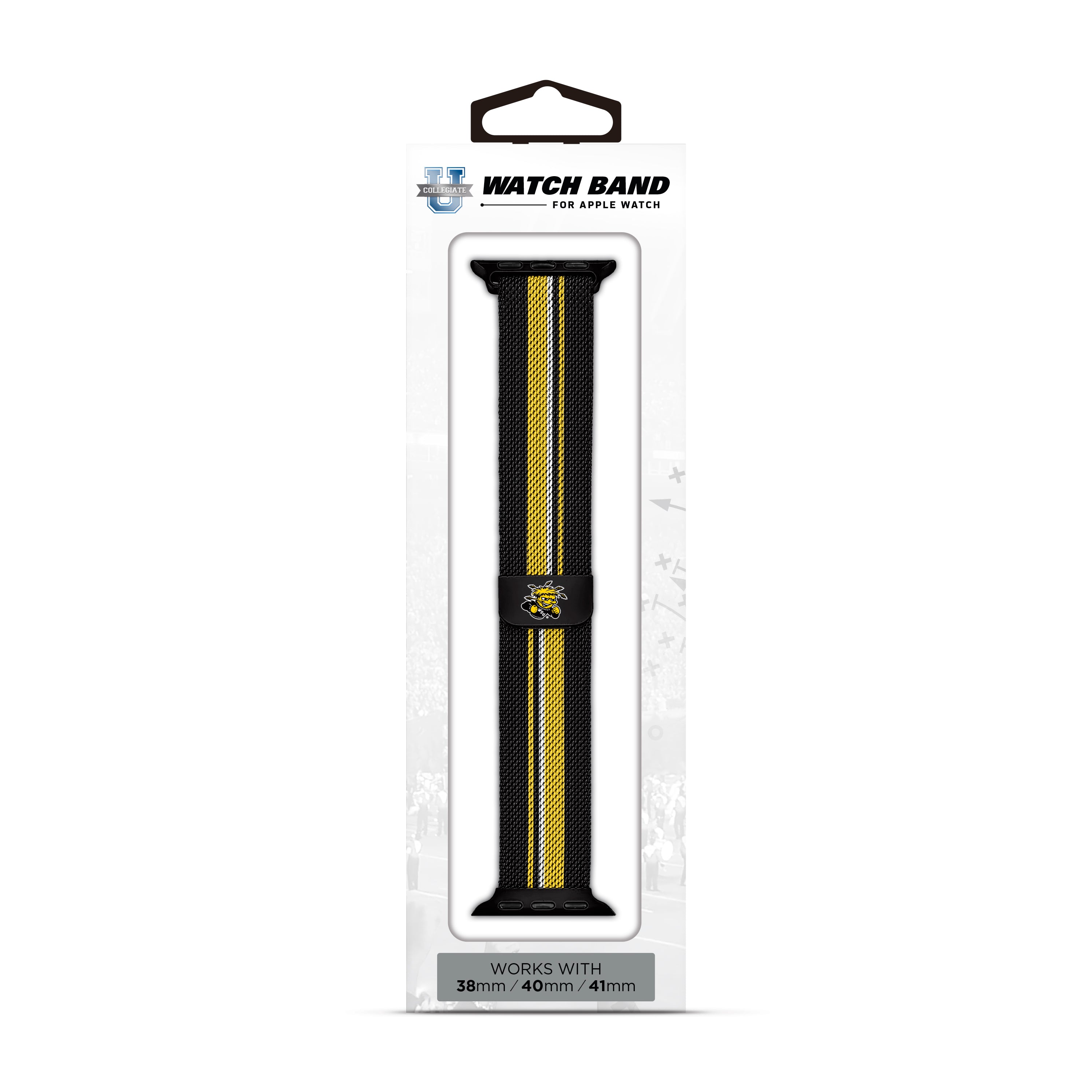 Wichita State Shockers NCAA Striped Metallic Watch Band (38mm)