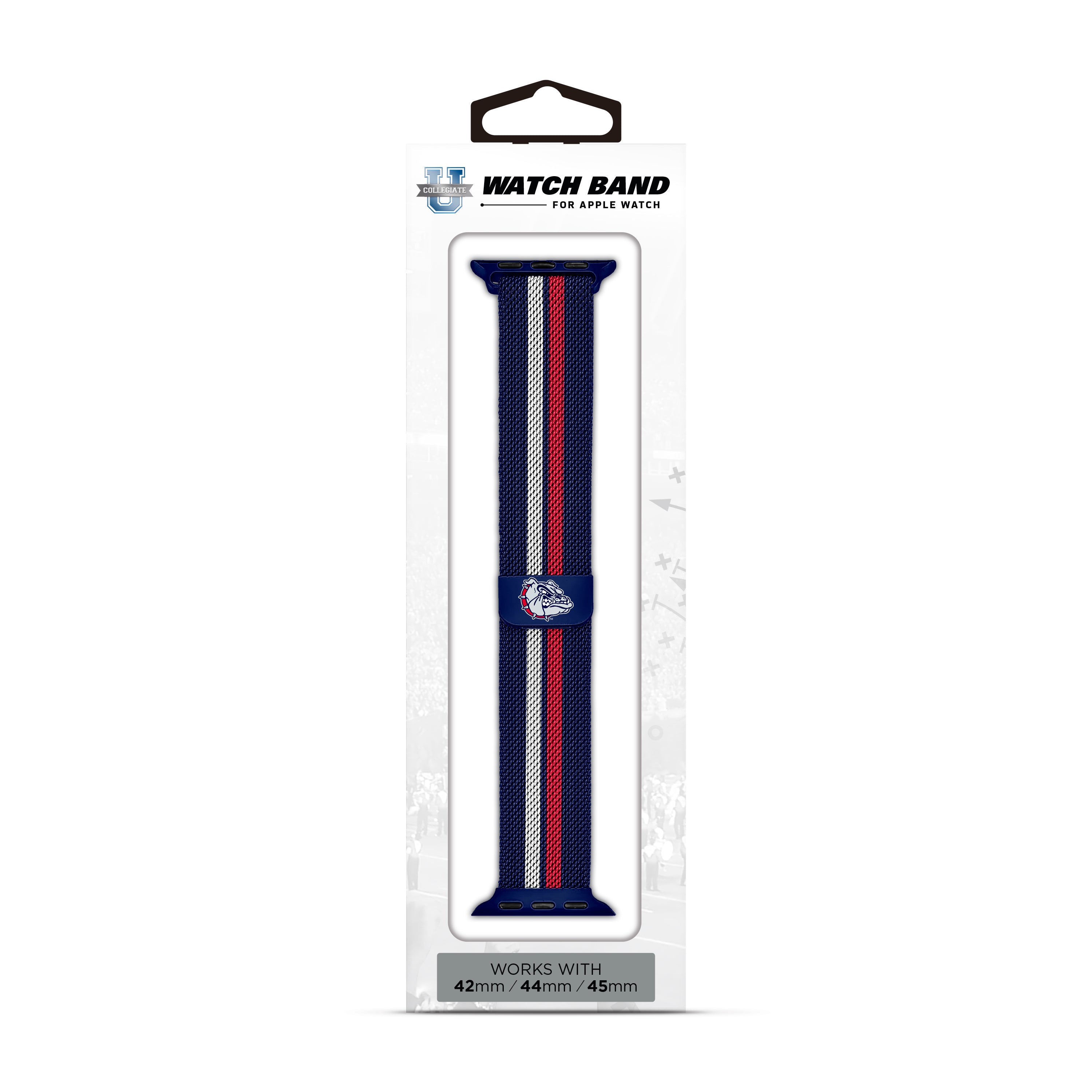 Gonzaga Bulldogs NCAA Striped Metallic Watch Band (42mm)