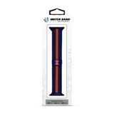 Illinois Fighting Illini NCAA Striped Metallic Watch Band (42mm)