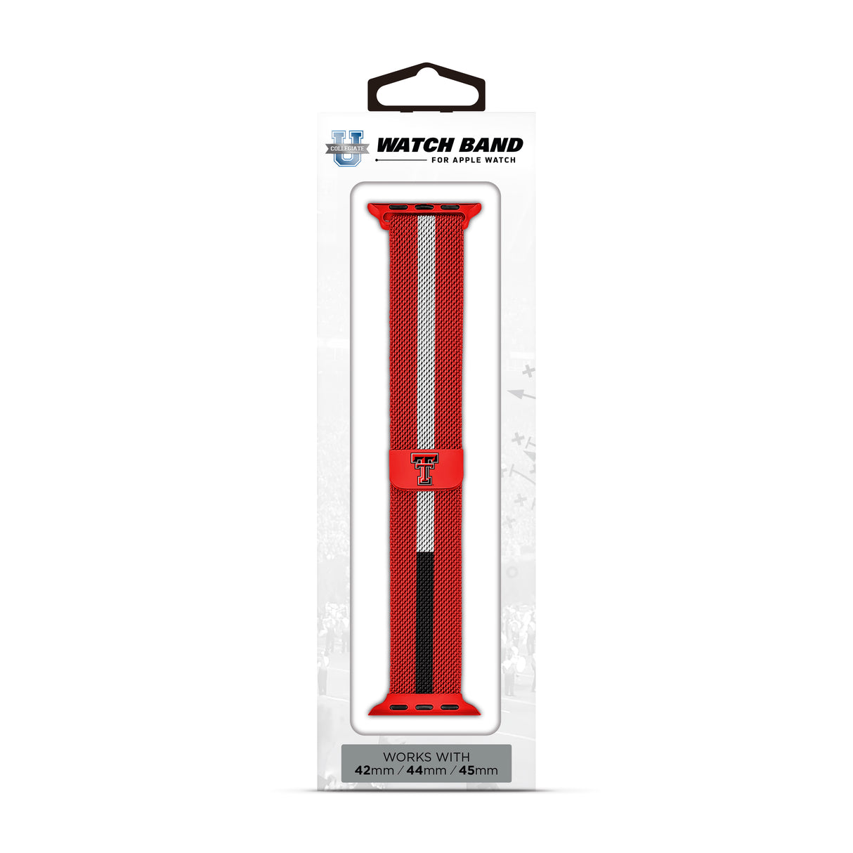 Texas Tech Red Raiders NCAA Striped Metallic Watch Band (42mm)