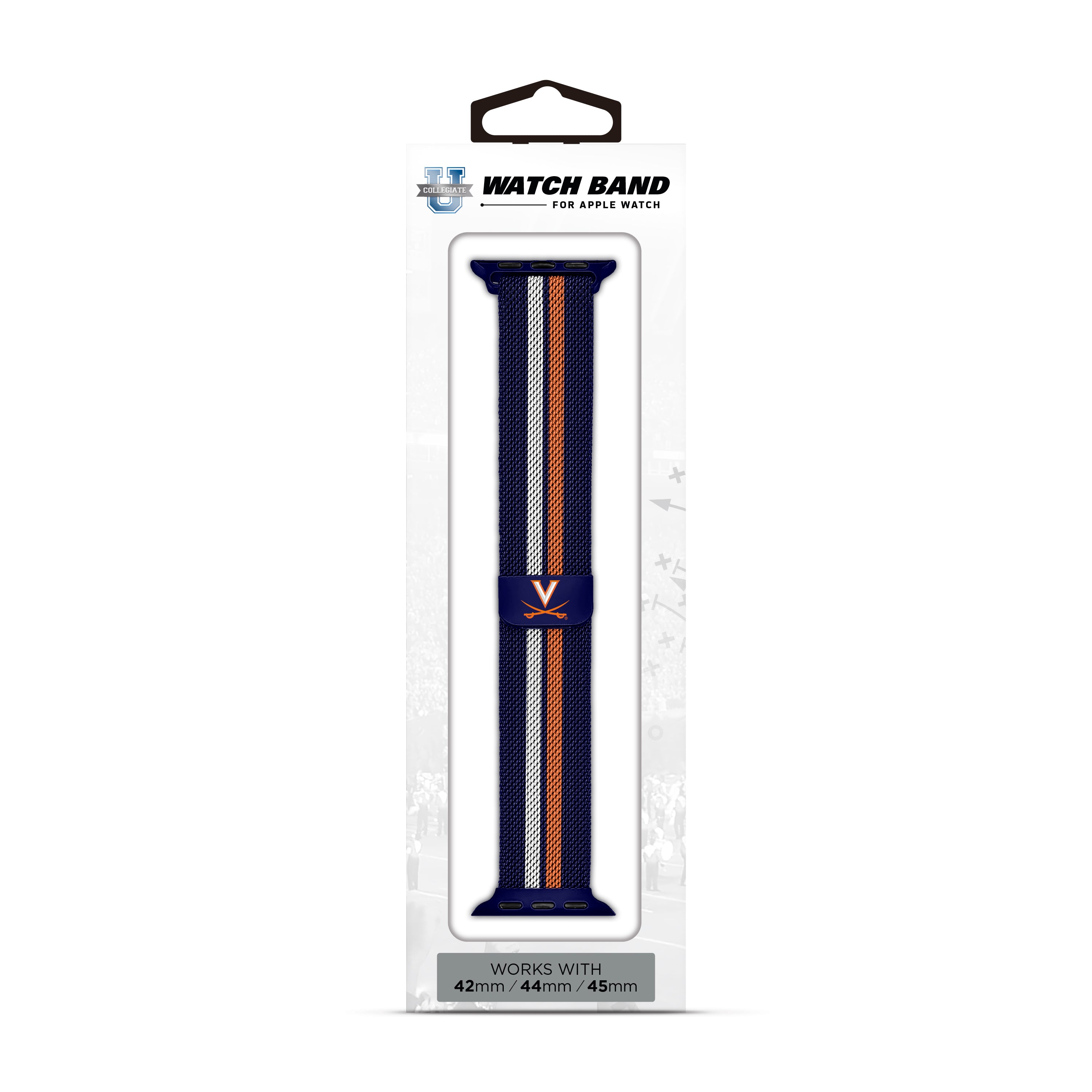 Virginia Cavaliers NCAA Striped Metallic Watch Band (42mm)