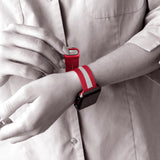 Youngstown State University NCAA Striped Metallic Watch Band (42mm)