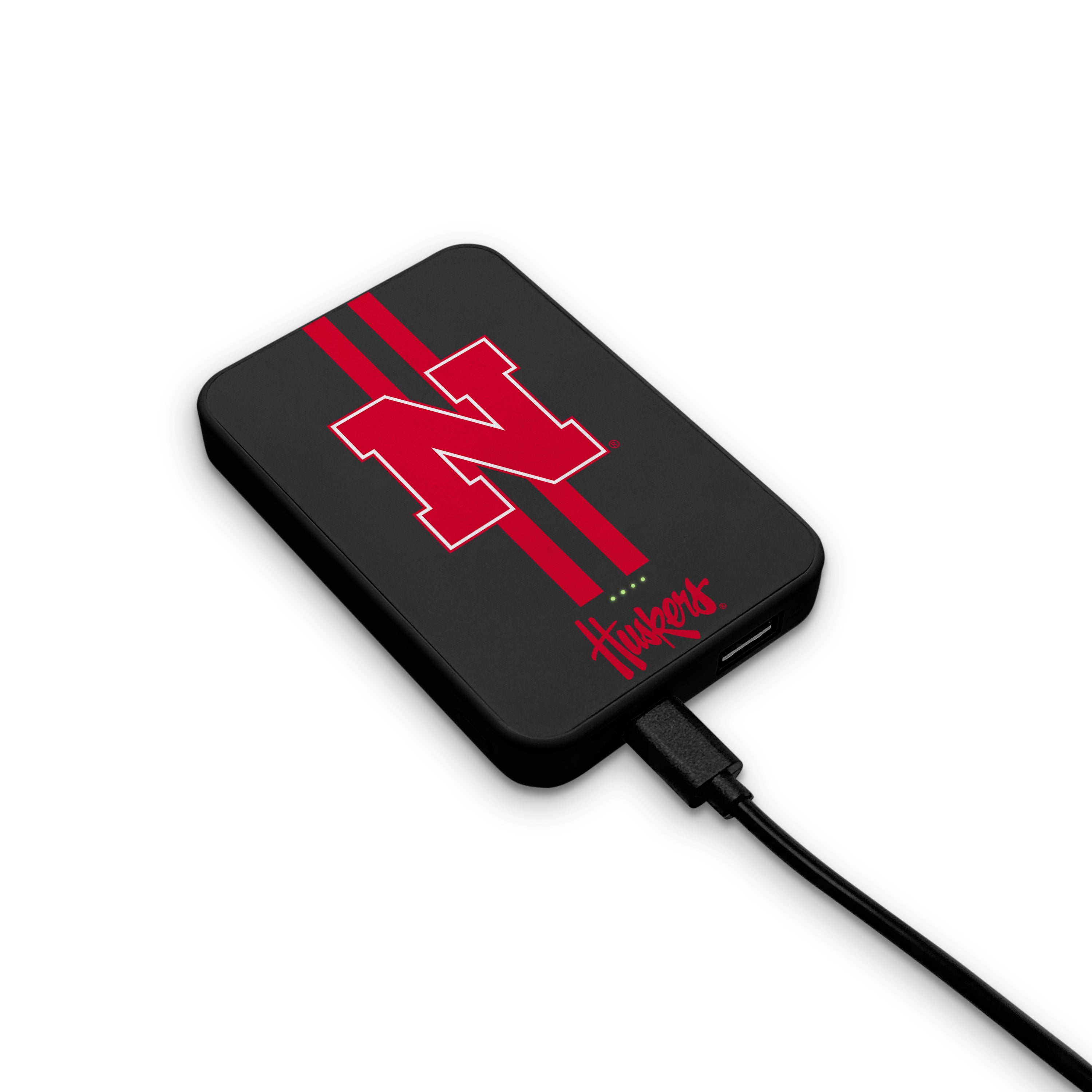 Nebraska Cornhuskers NCAA Wireless Charging Magnetic Power Bank 2-Pack