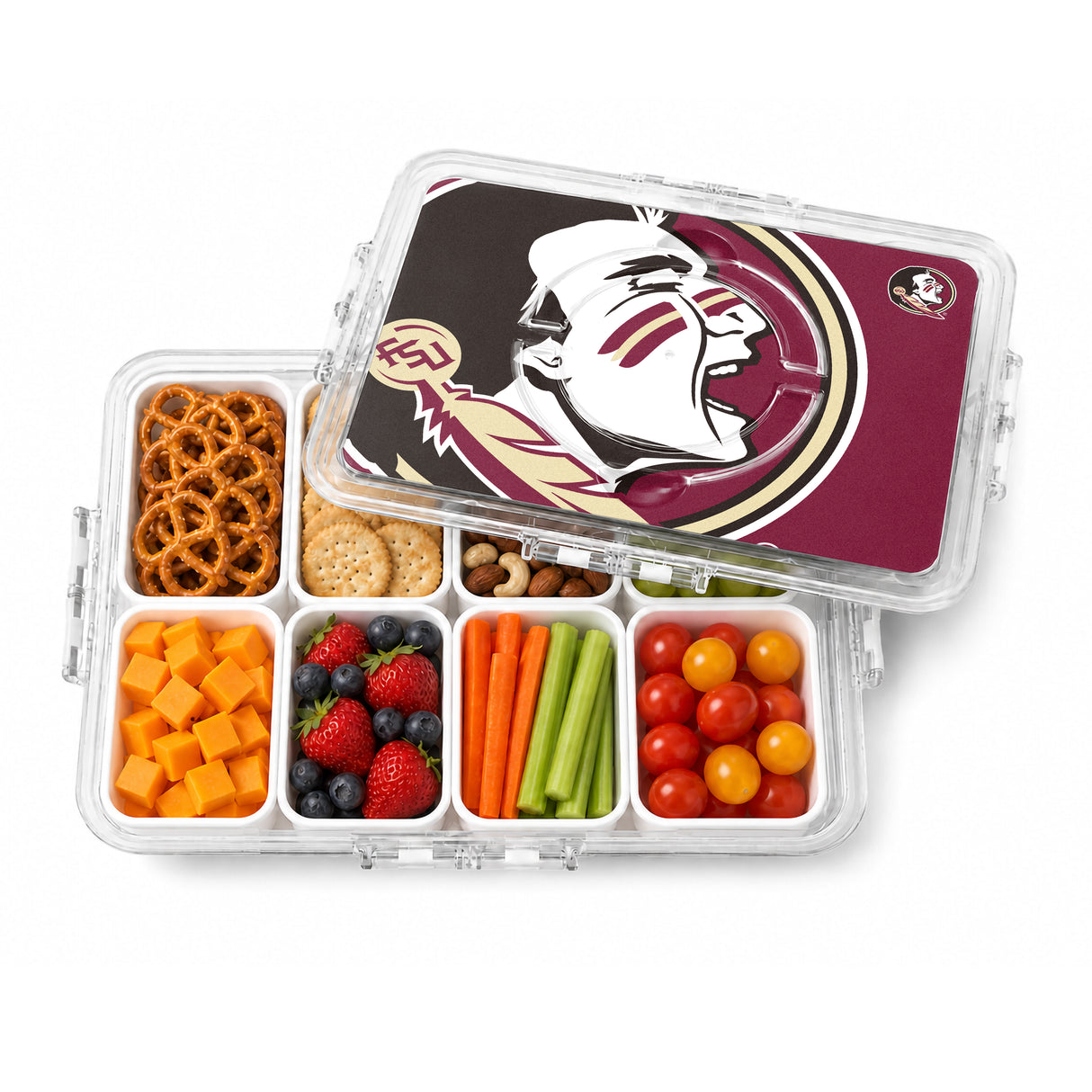 SOAR NCAA Snackle Box- 8 Compartments- Florida State Seminoles