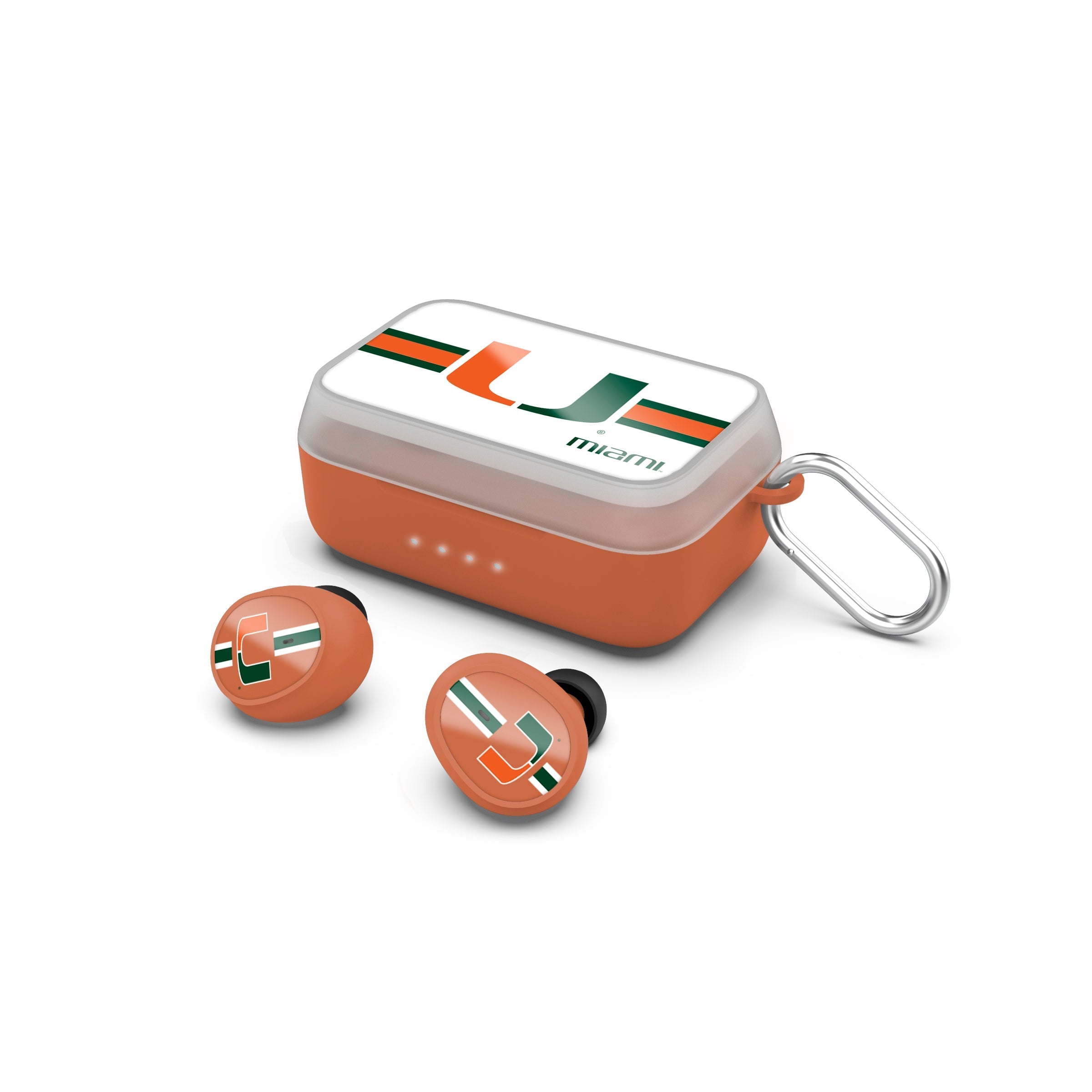 Miami Hurricanes NCAA Wireless Sports Earbuds