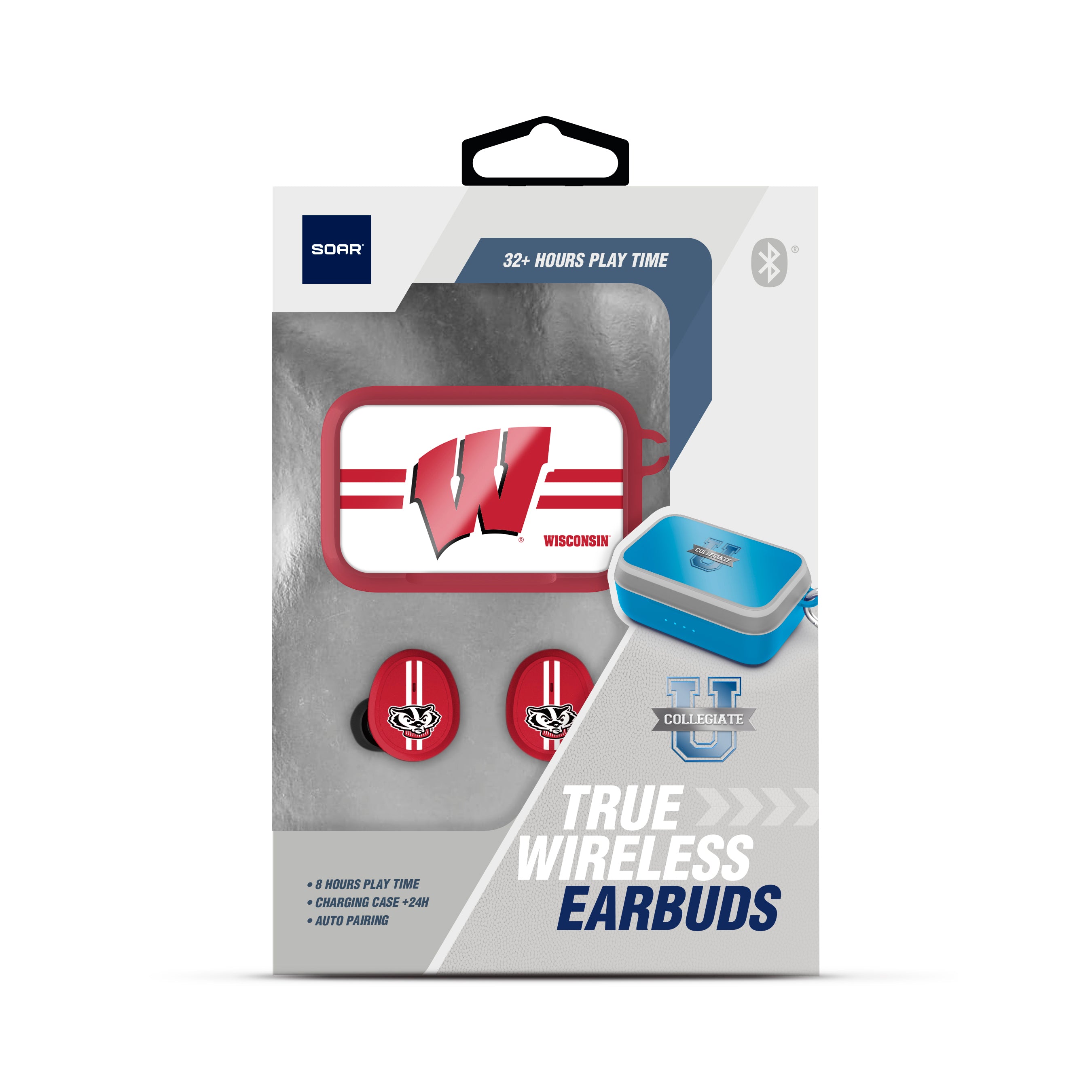 Wisconsin Badgers NCAA Wireless Sports Earbuds