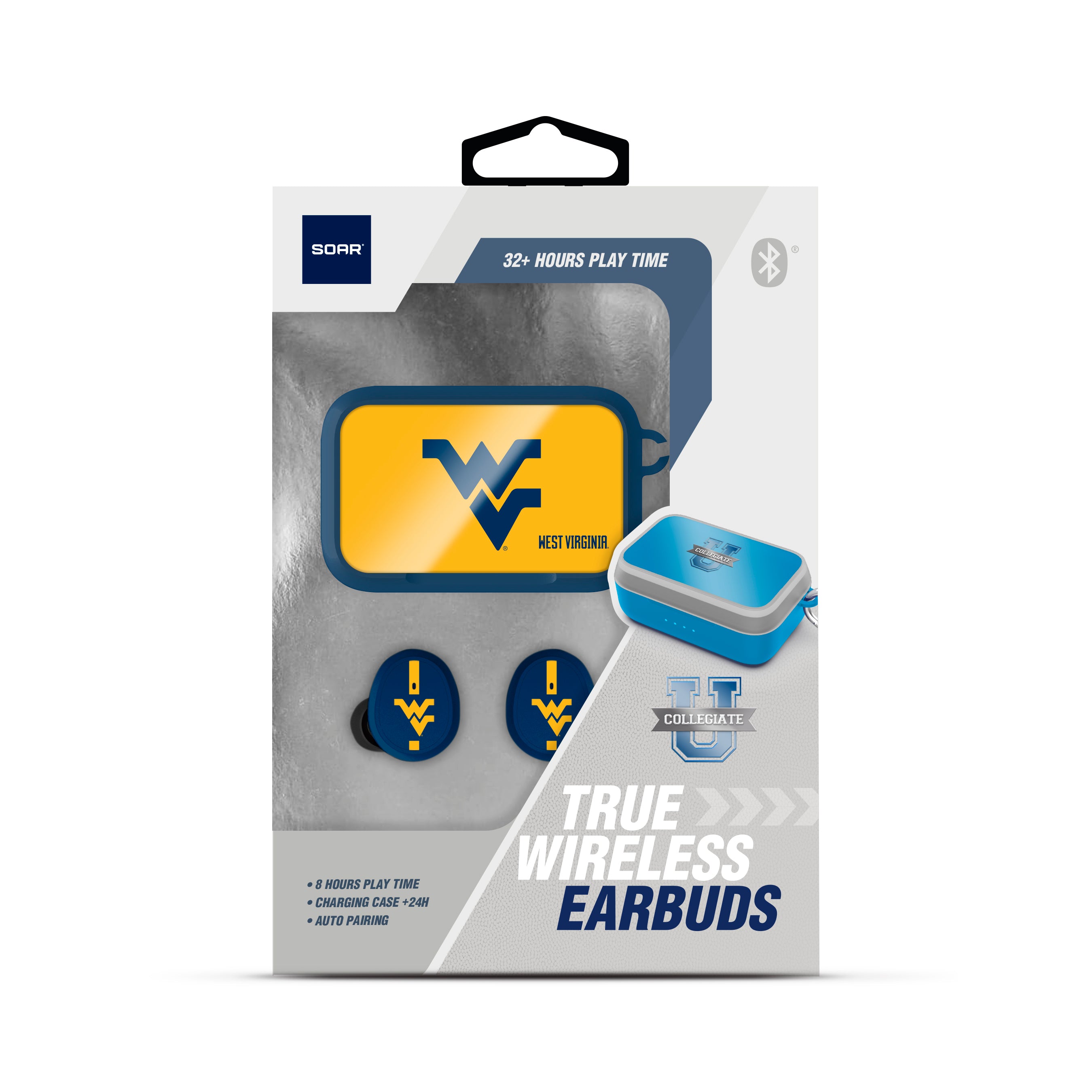 West Virginia Mountaineers NCAA Wireless Sports Earbuds