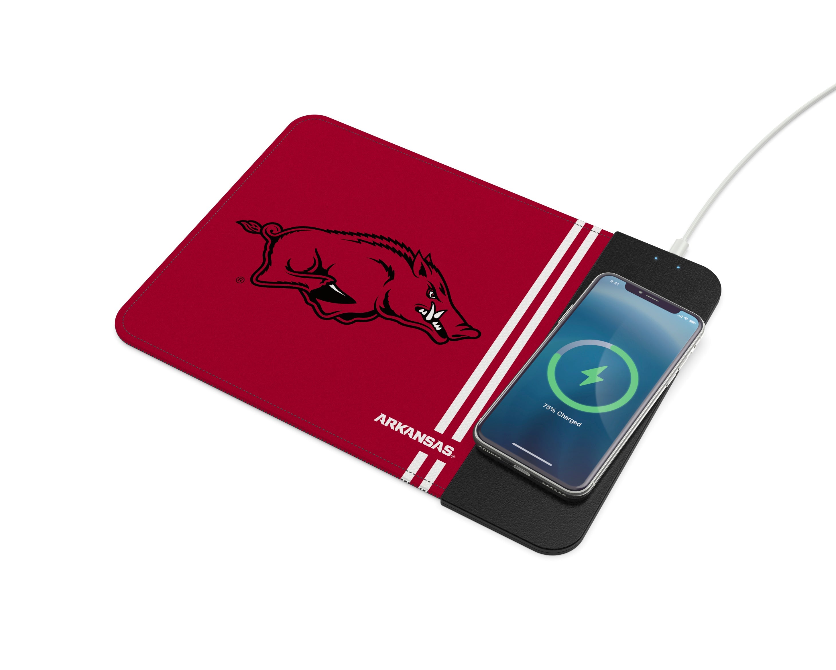 Arkansas Razorbacks Collegiate Wireless Charging Mousepad