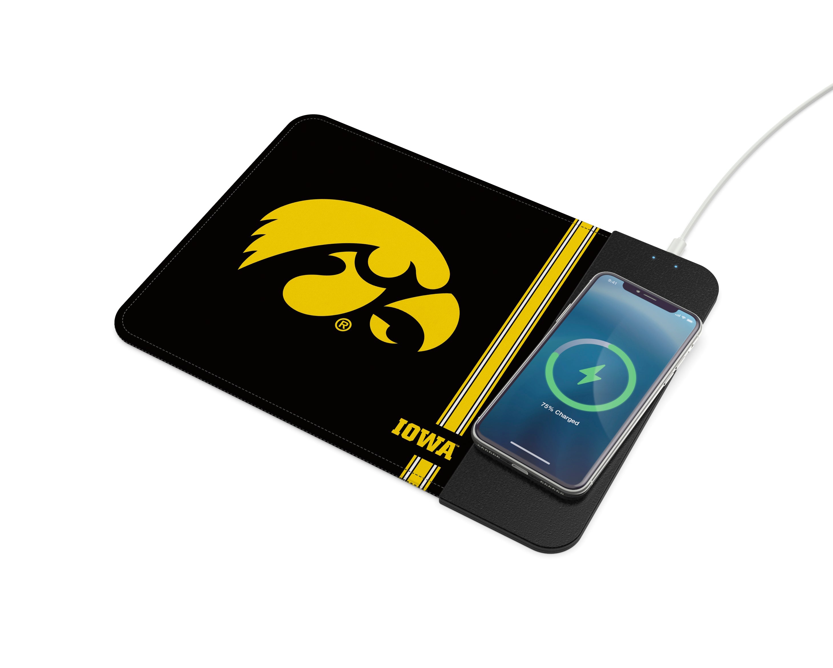 Iowa Hawkeyes Collegiate Wireless Charging Mousepad