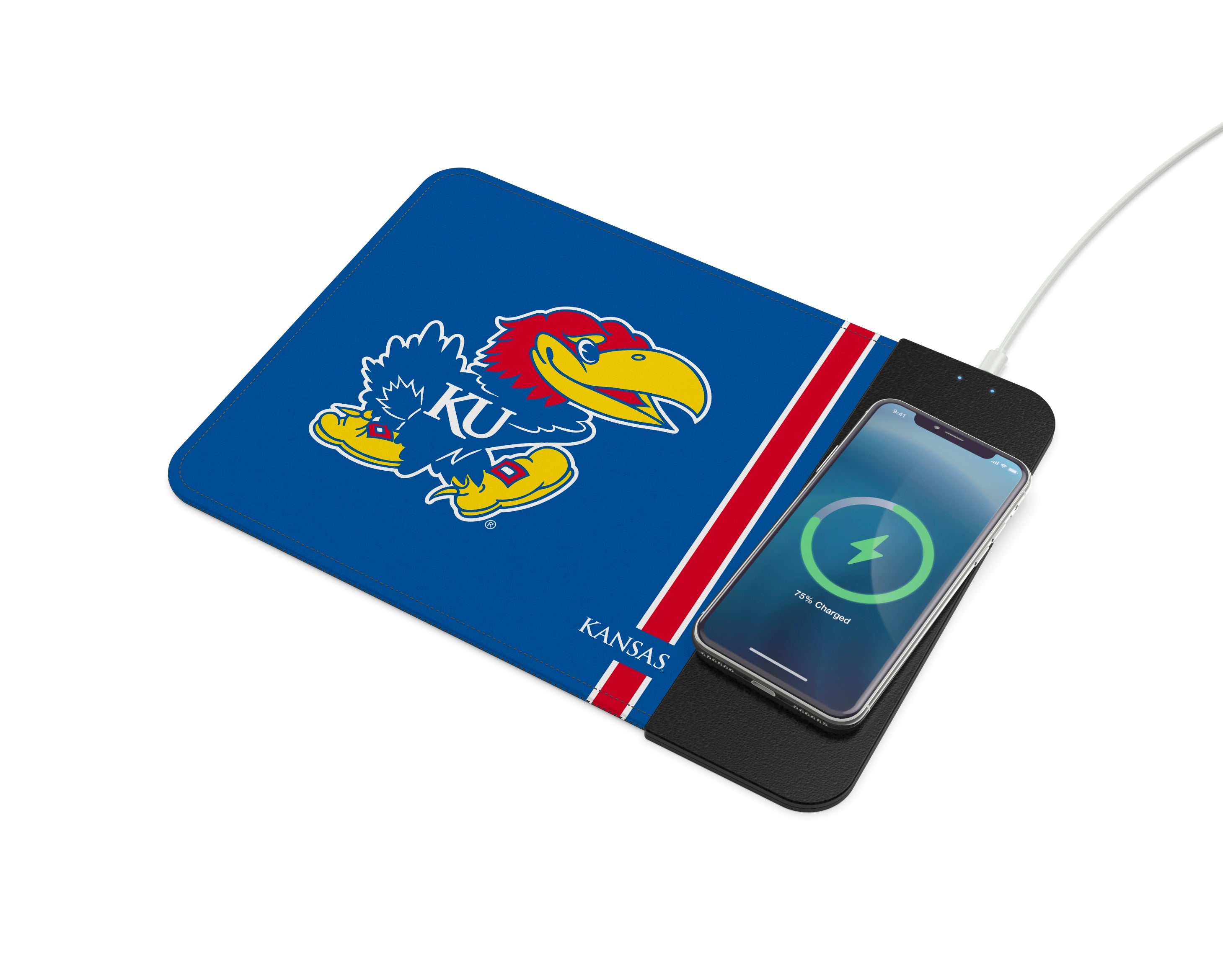 Kansas Jayhawks Collegiate Wireless Charging Mousepad