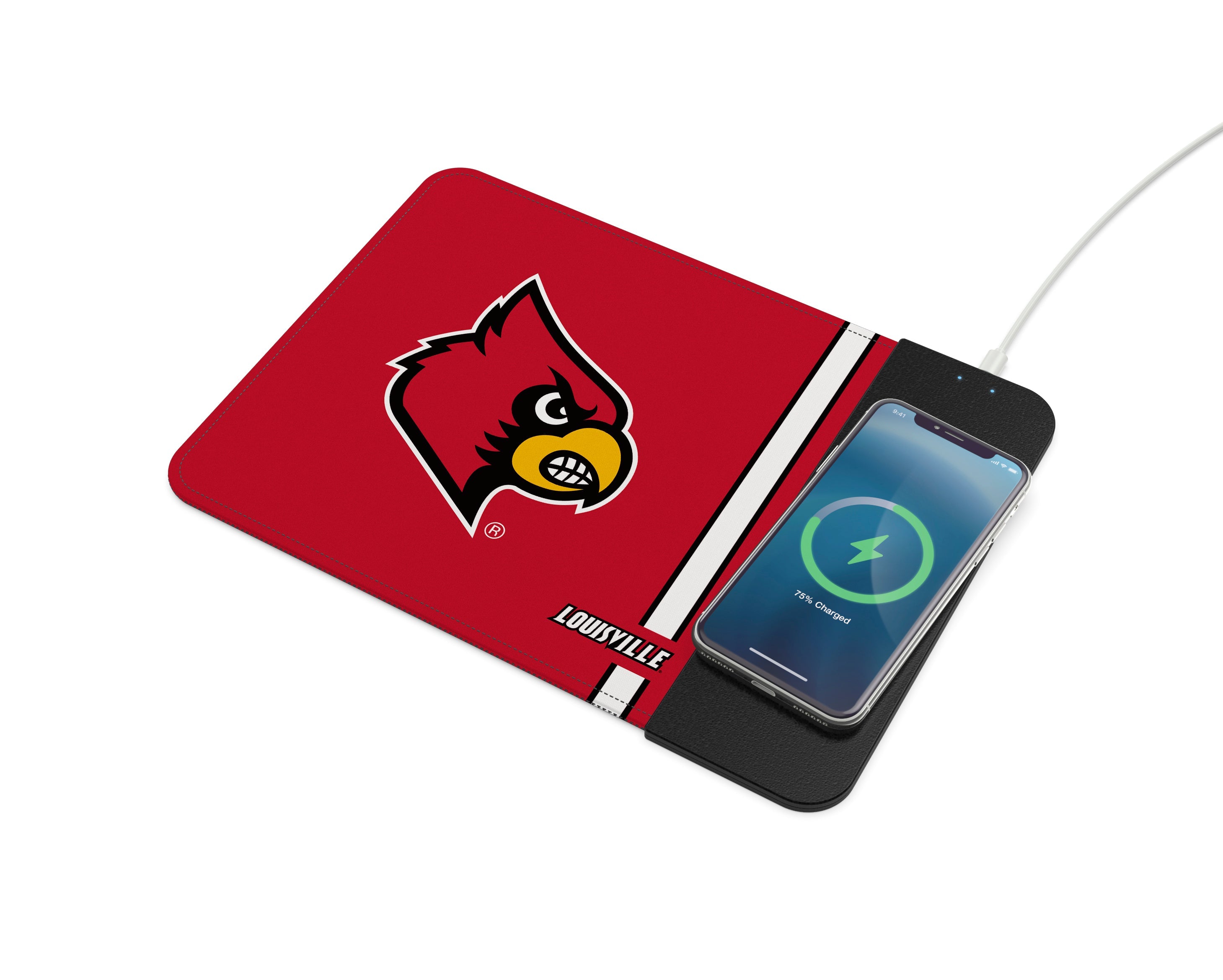 Louisville Cardinals Collegiate Wireless Charging Mousepad