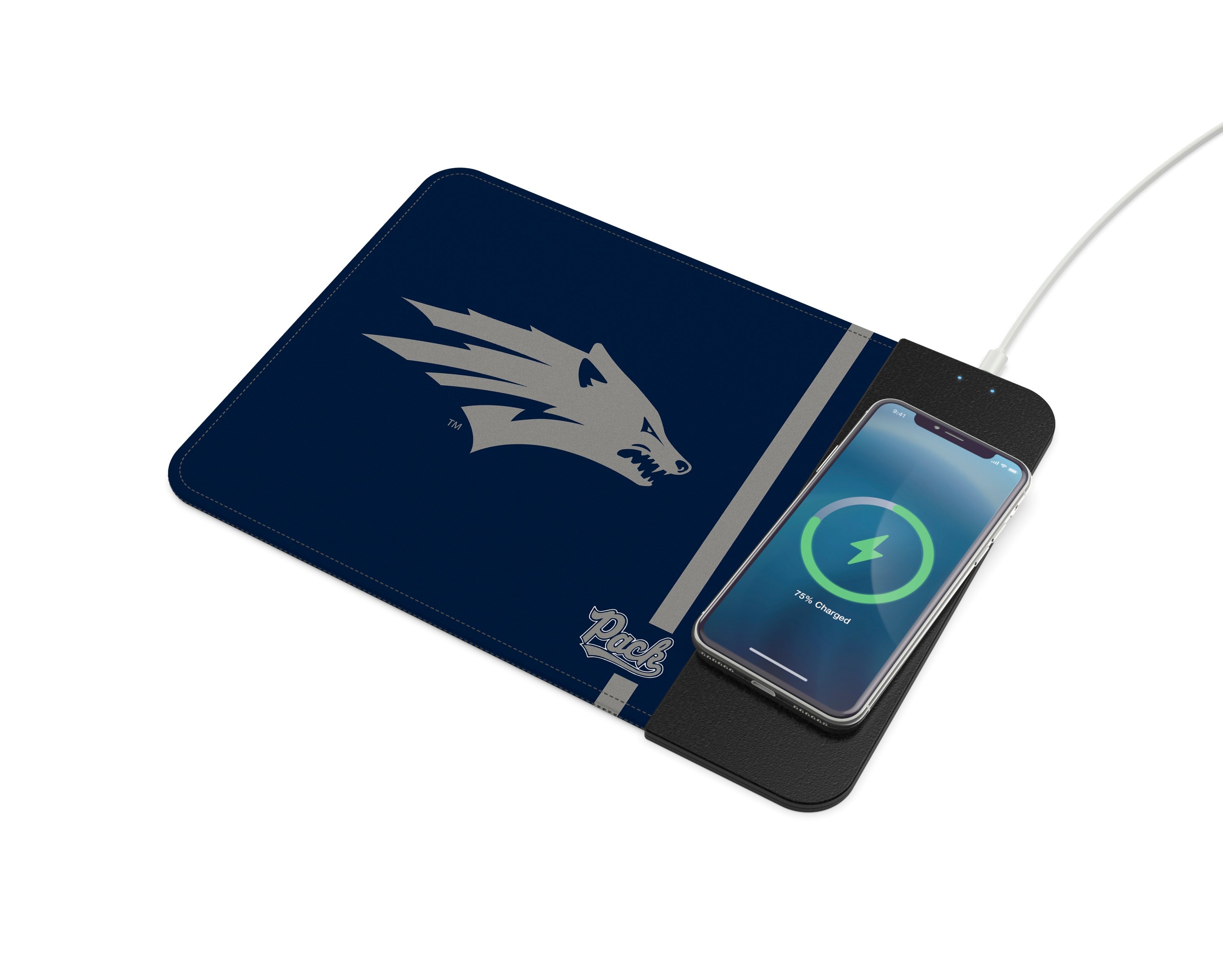 Nevada Wolf Pack Collegiate Wireless Charging Mousepad