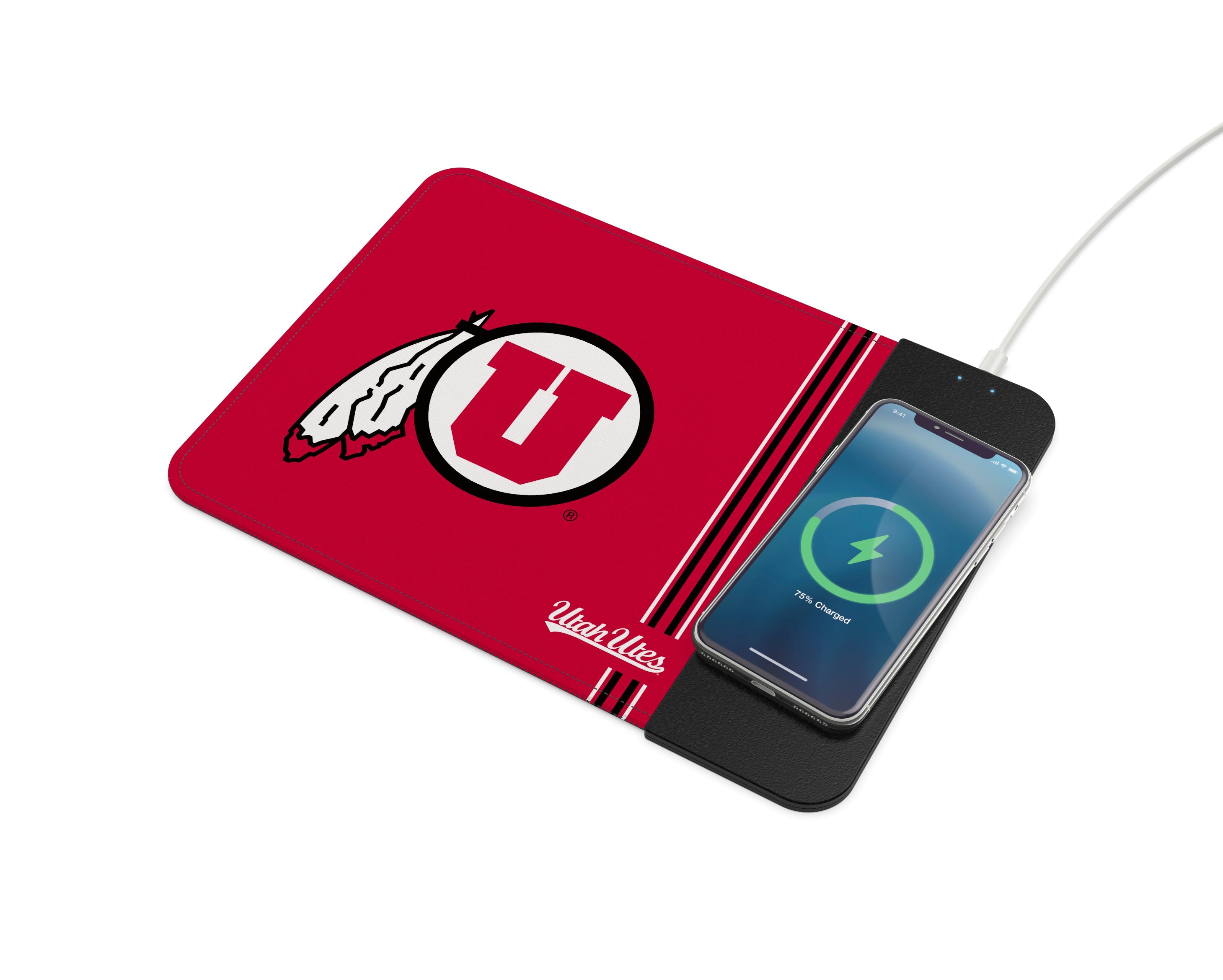 Utah Utes Collegiate Wireless Charging Mousepad