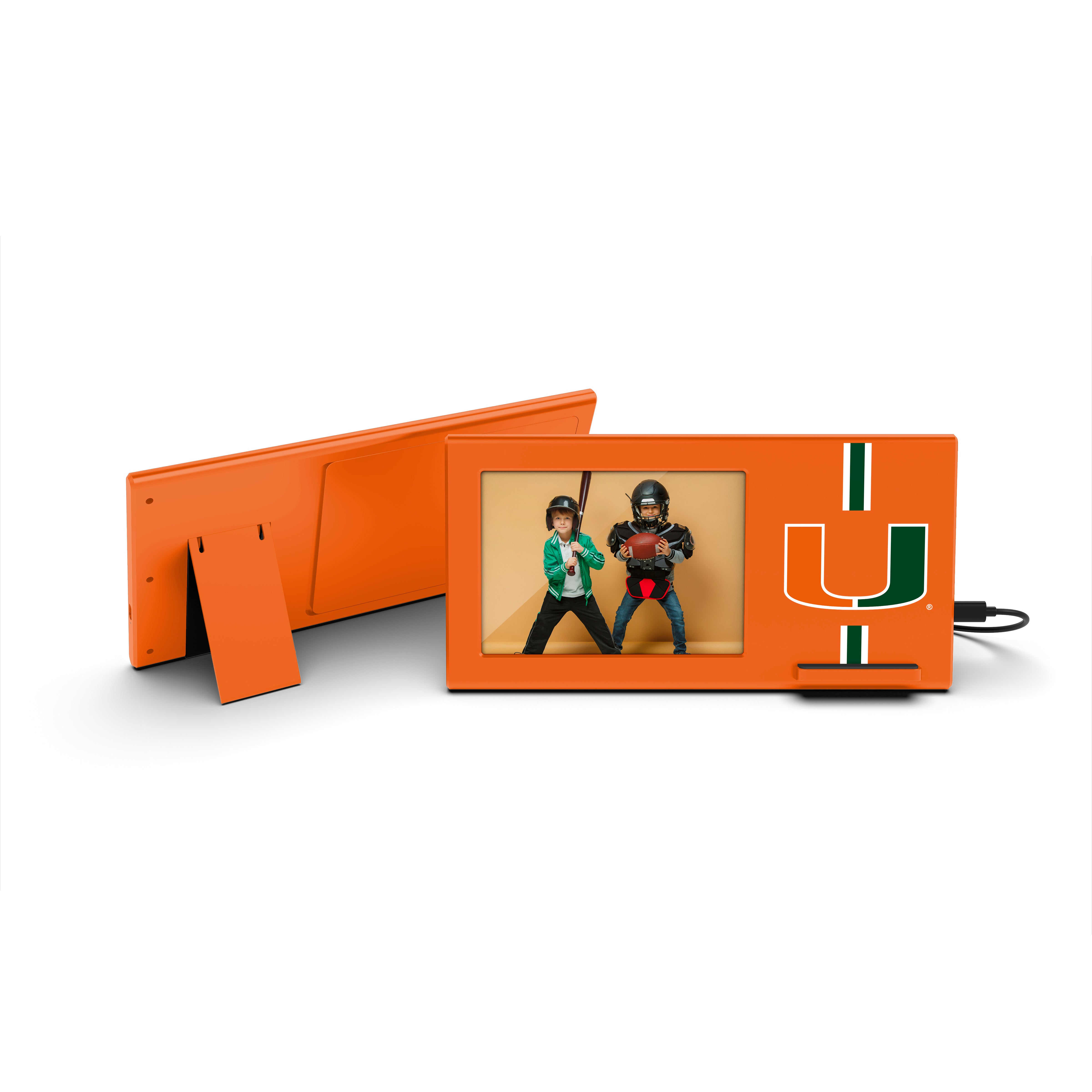 Miami Hurricanes NCAA Wireless Charging Picture Frame