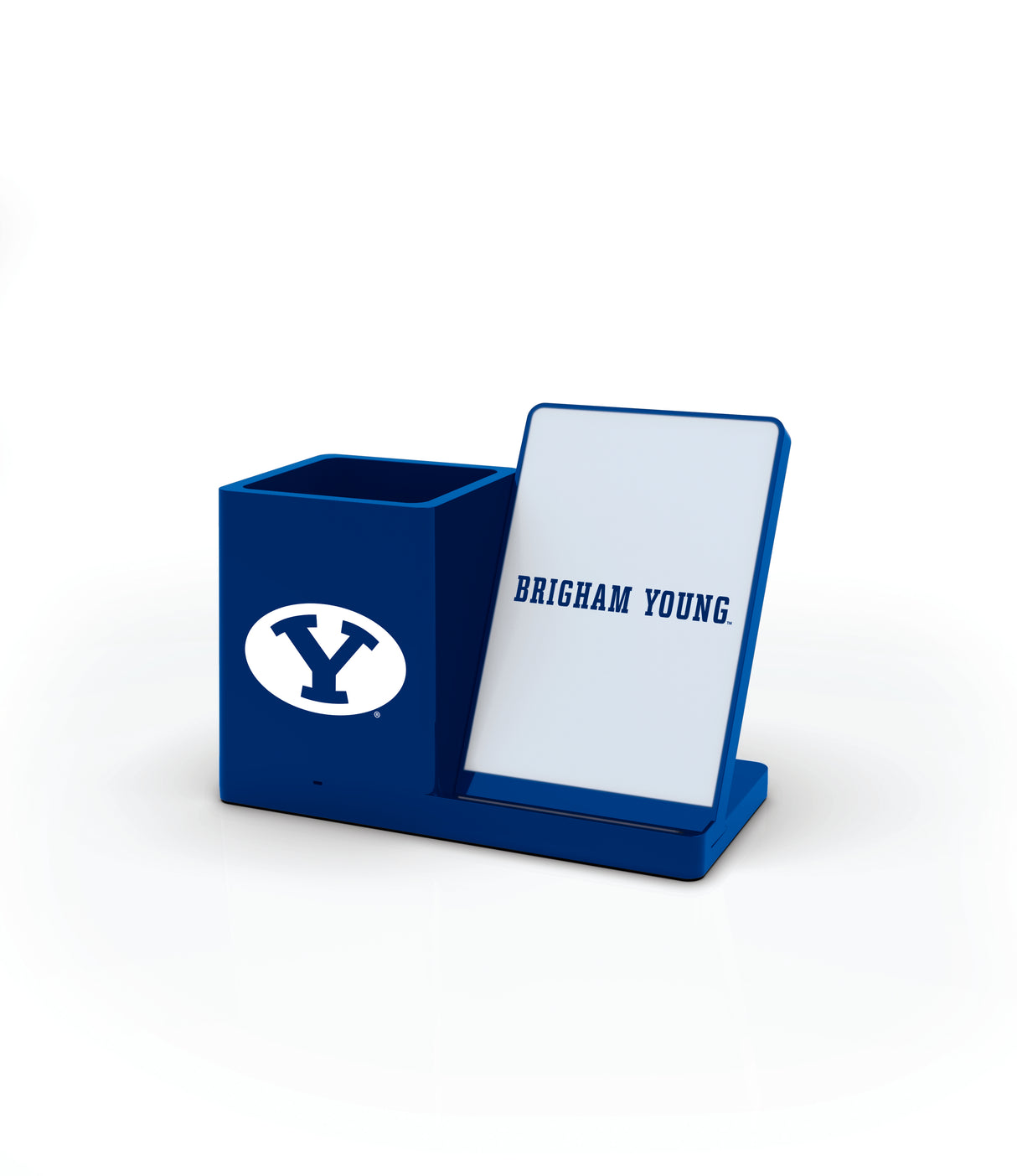 BYU Cougars NCAA Cell Phone Wireless Charging Stand and Desktop Organizer