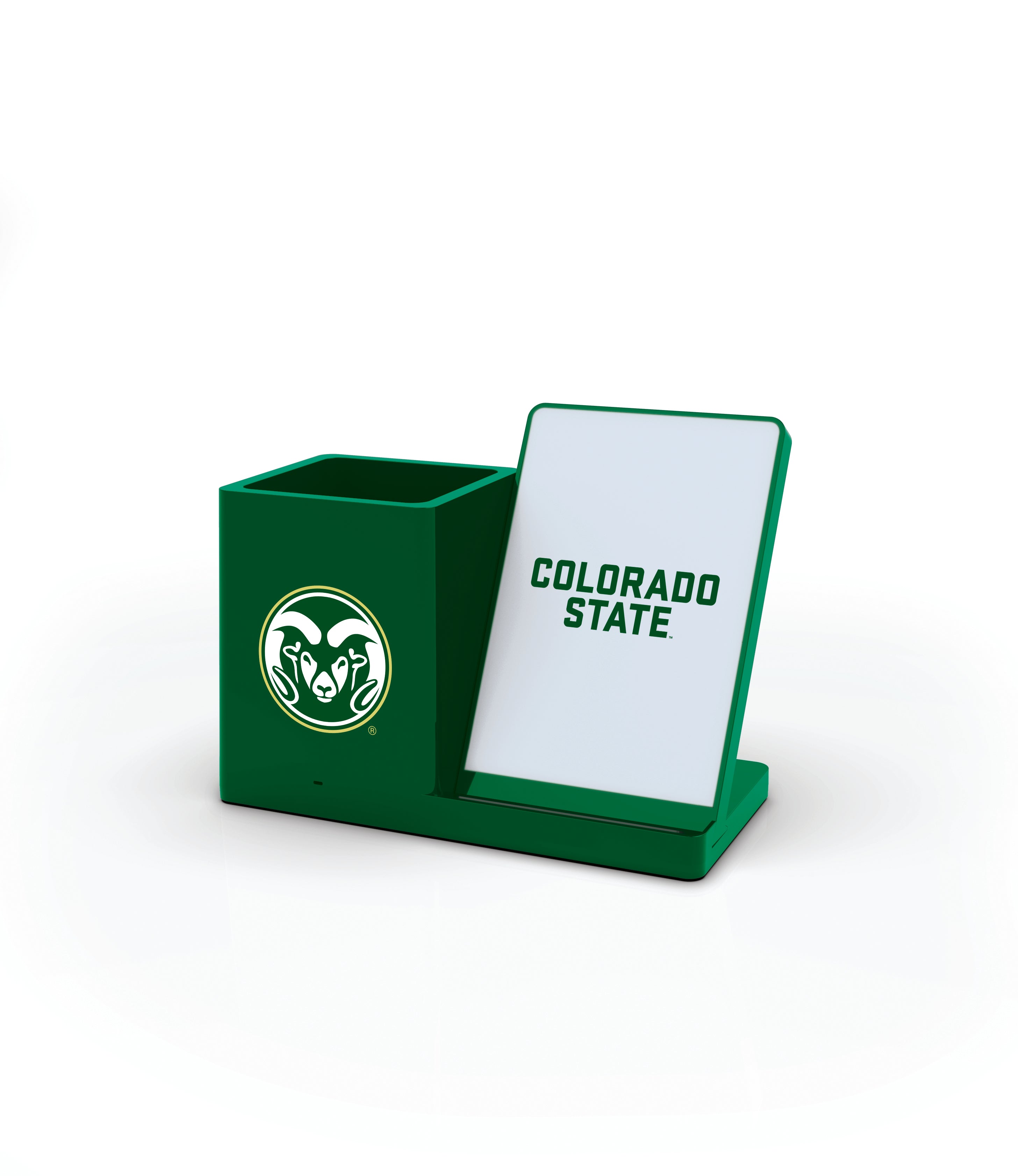 Colorado State Rams NCAA Cell Phone Wireless Charging Stand and Desktop Organizer