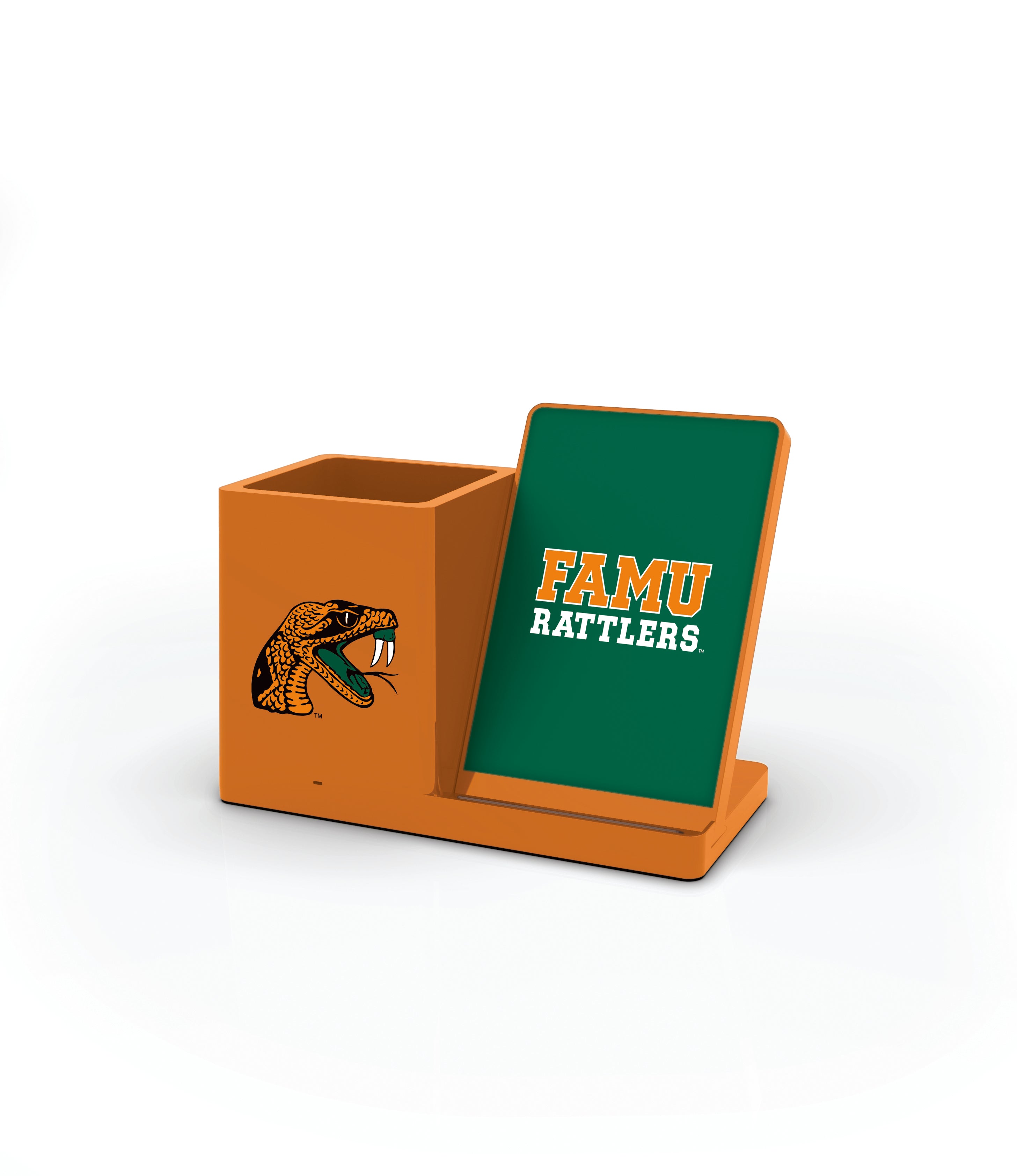 Florida A&M NCAA Cell Phone Wireless Charging Stand and Desktop Organizer