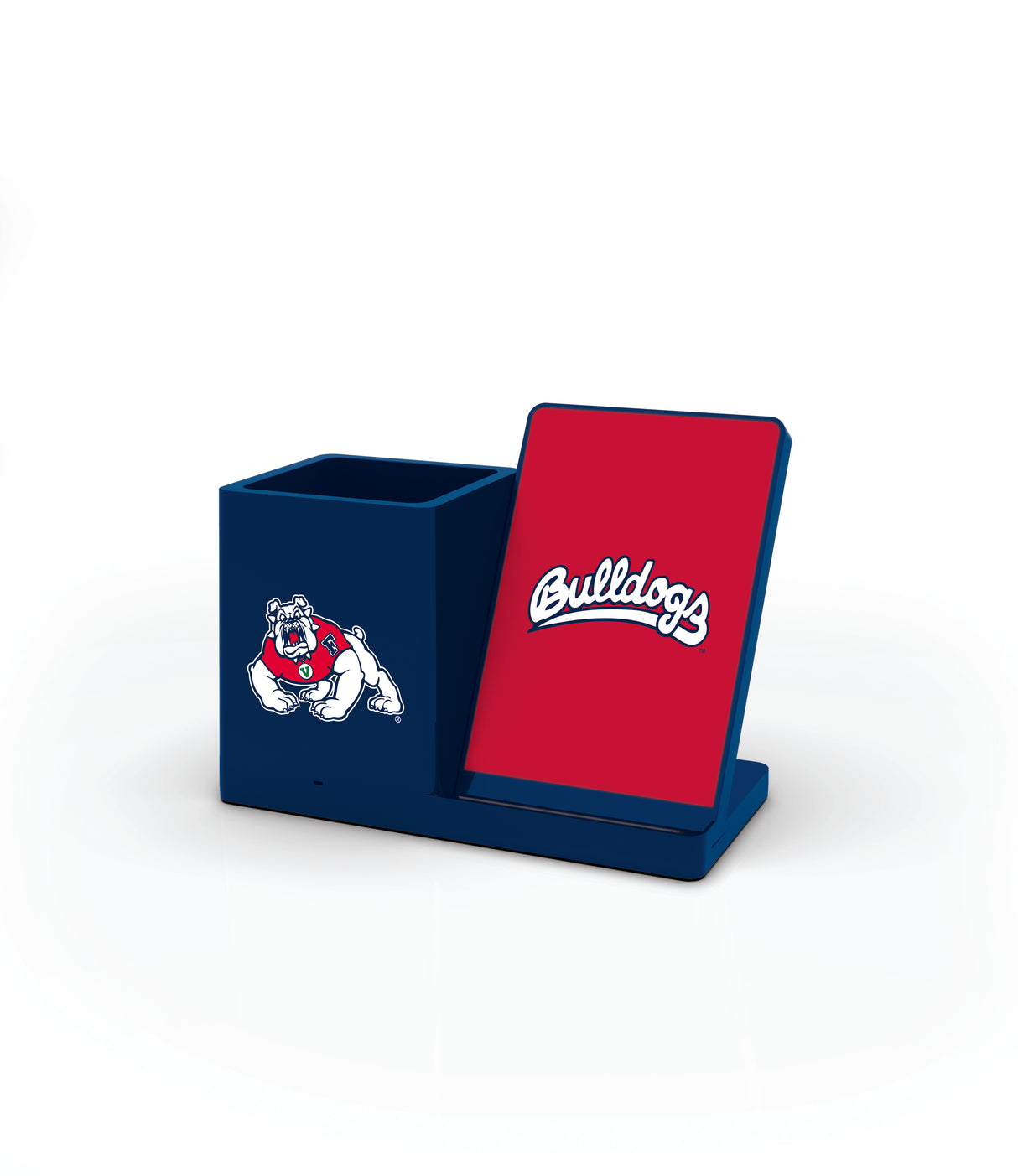Fresno State Bulldogs NCAA Cell Phone Wireless Charging Stand and Desktop Organizer