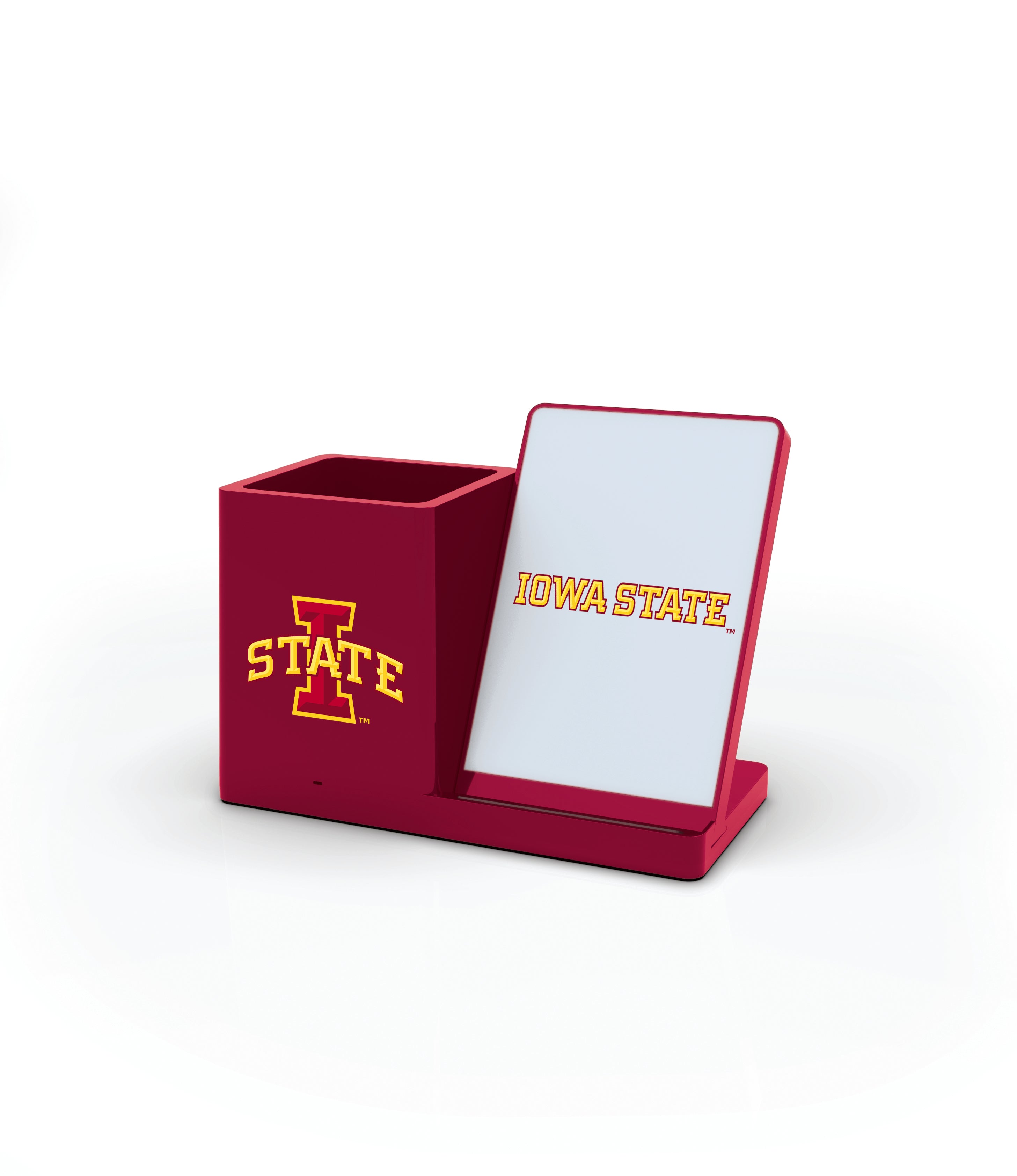 Iowa State Cyclones Collegiate Cell Phone Wireless Charging Stand and Desktop Organizer