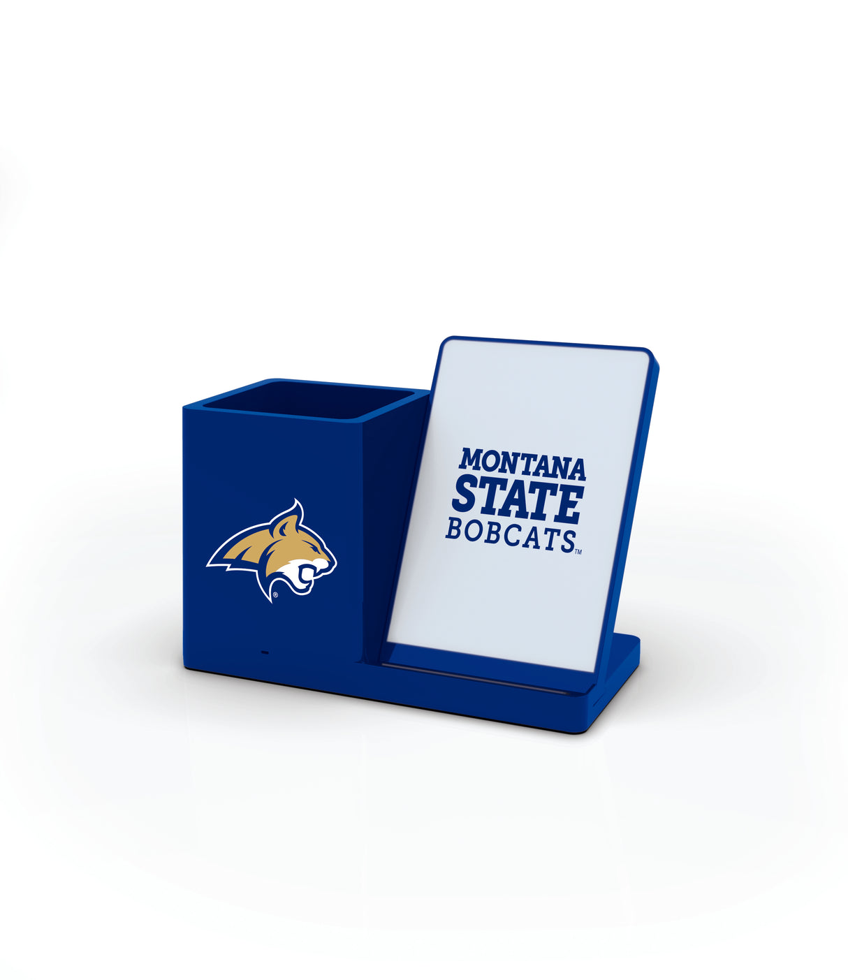 Montana State Bobcats NCAA Cell Phone Wireless Charging Stand and Desktop Organizer
