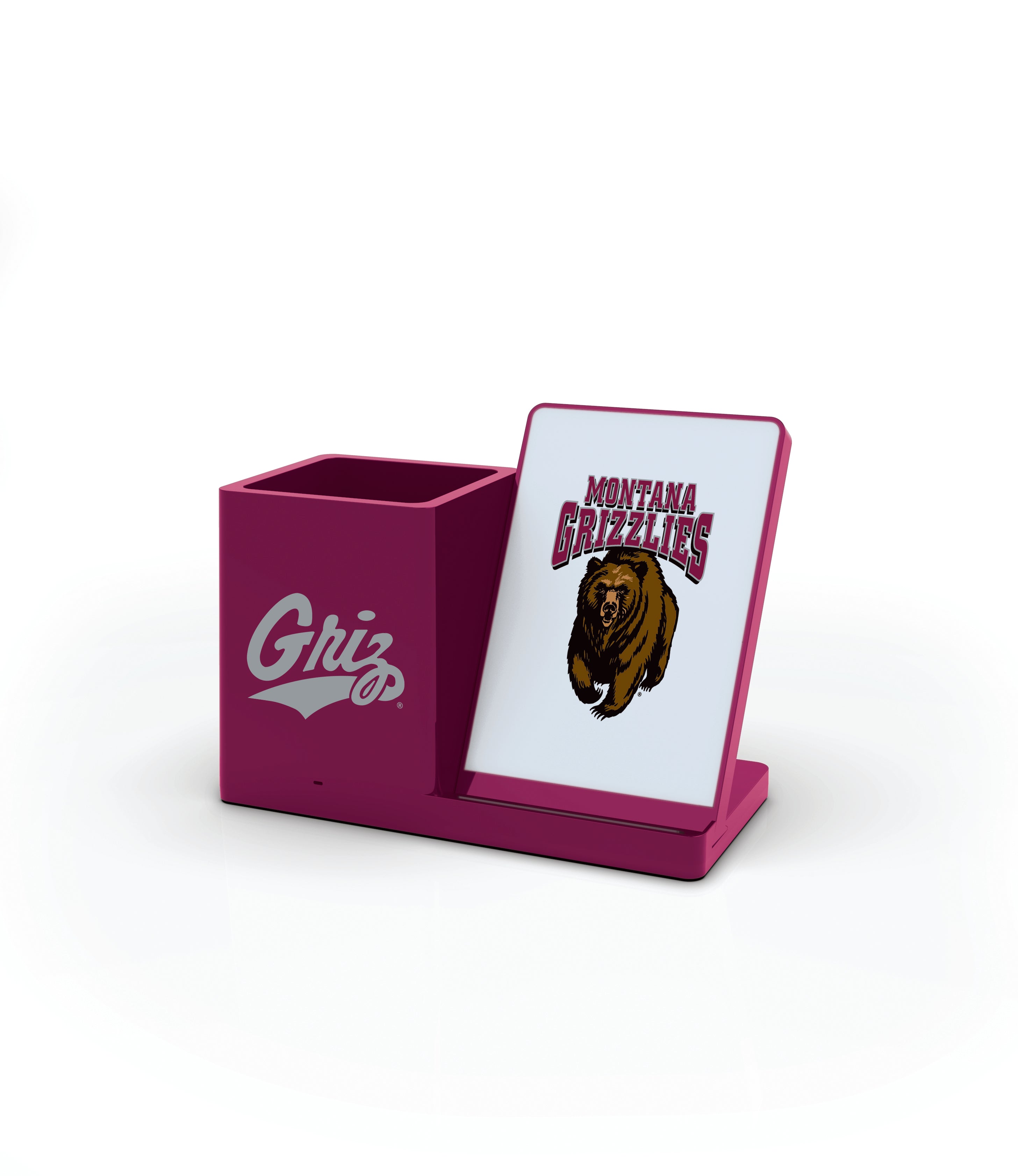 Montana Grizzlies NCAA Cell Phone Wireless Charging Stand and Desktop Organizer