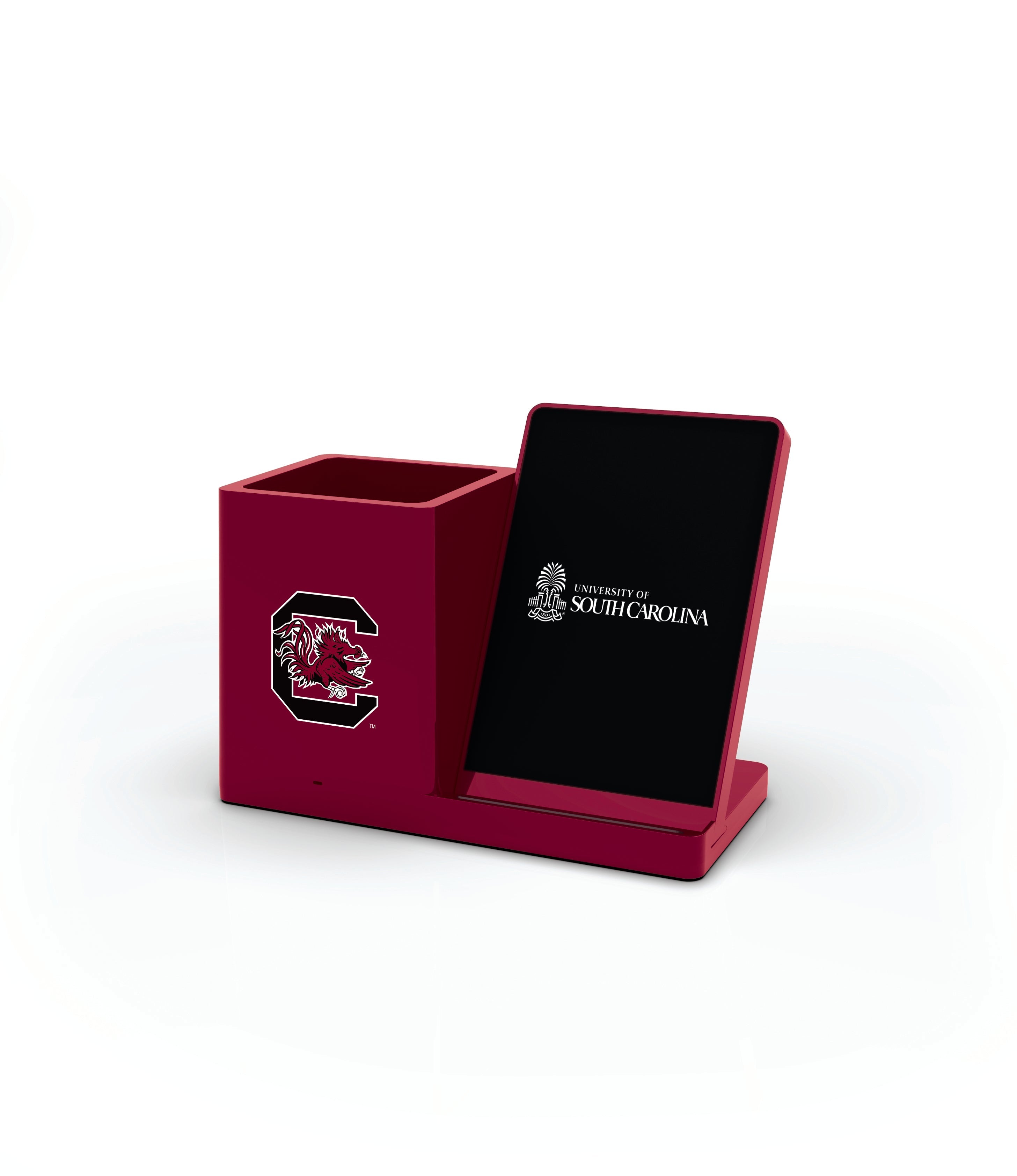 South Carolina Gamecocks Collegiate Cell Phone Wireless Charging Stand and Desktop Organizer