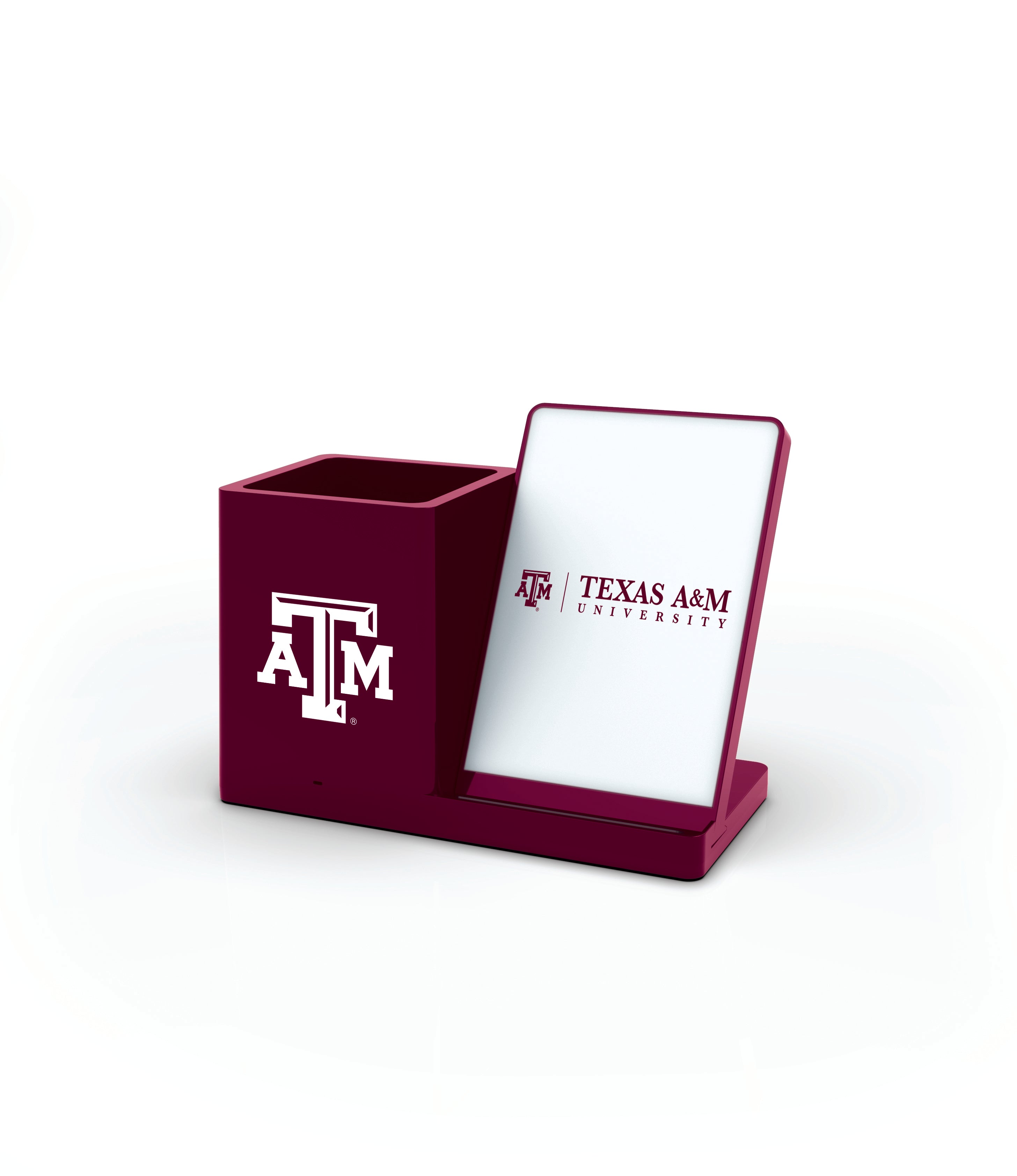 Texas A&M Aggies NCAA Cell Phone Wireless Charging Stand and Desktop Organizer